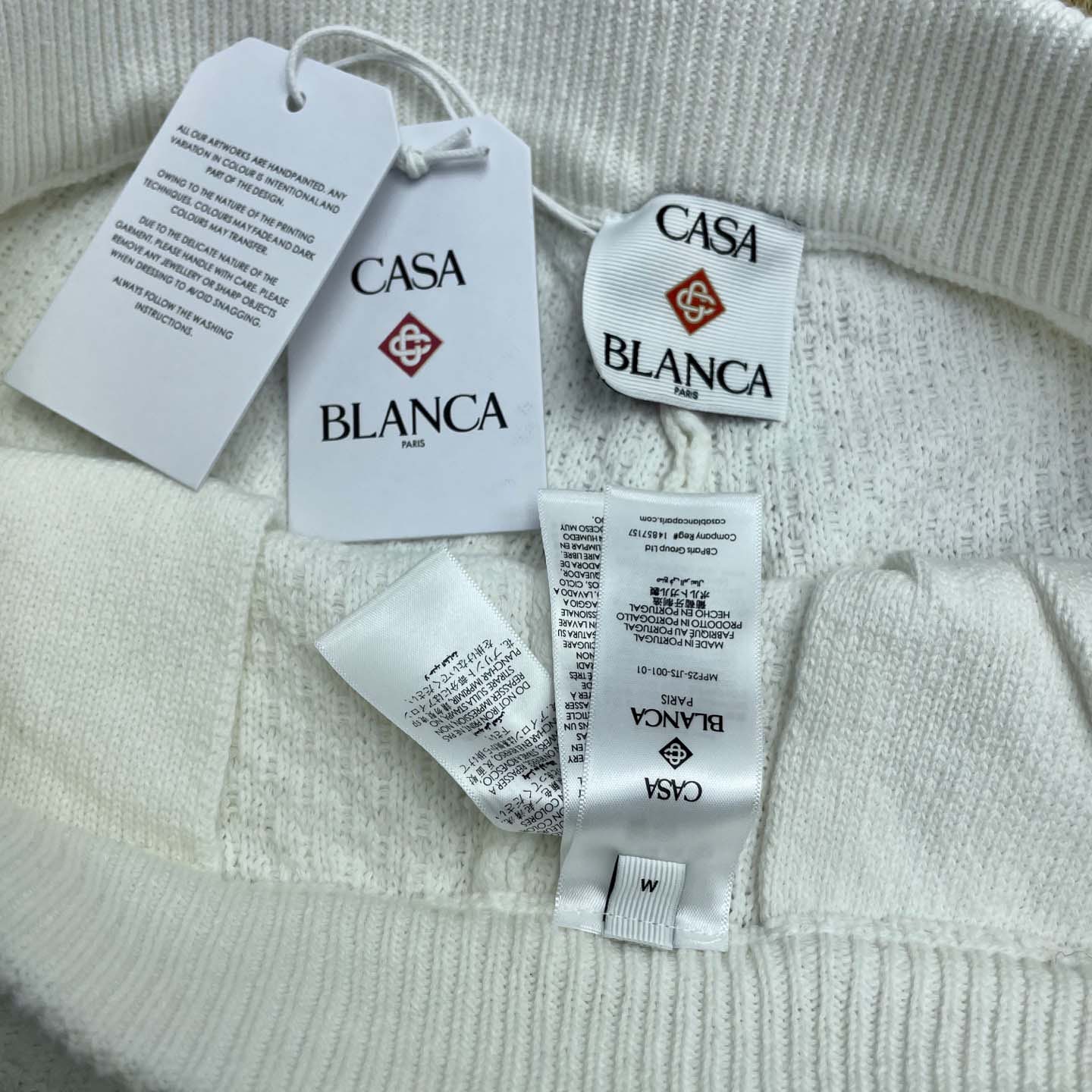 Casablanca Crochet Motif Shorts 'White'   Z6032 - DesignerGu