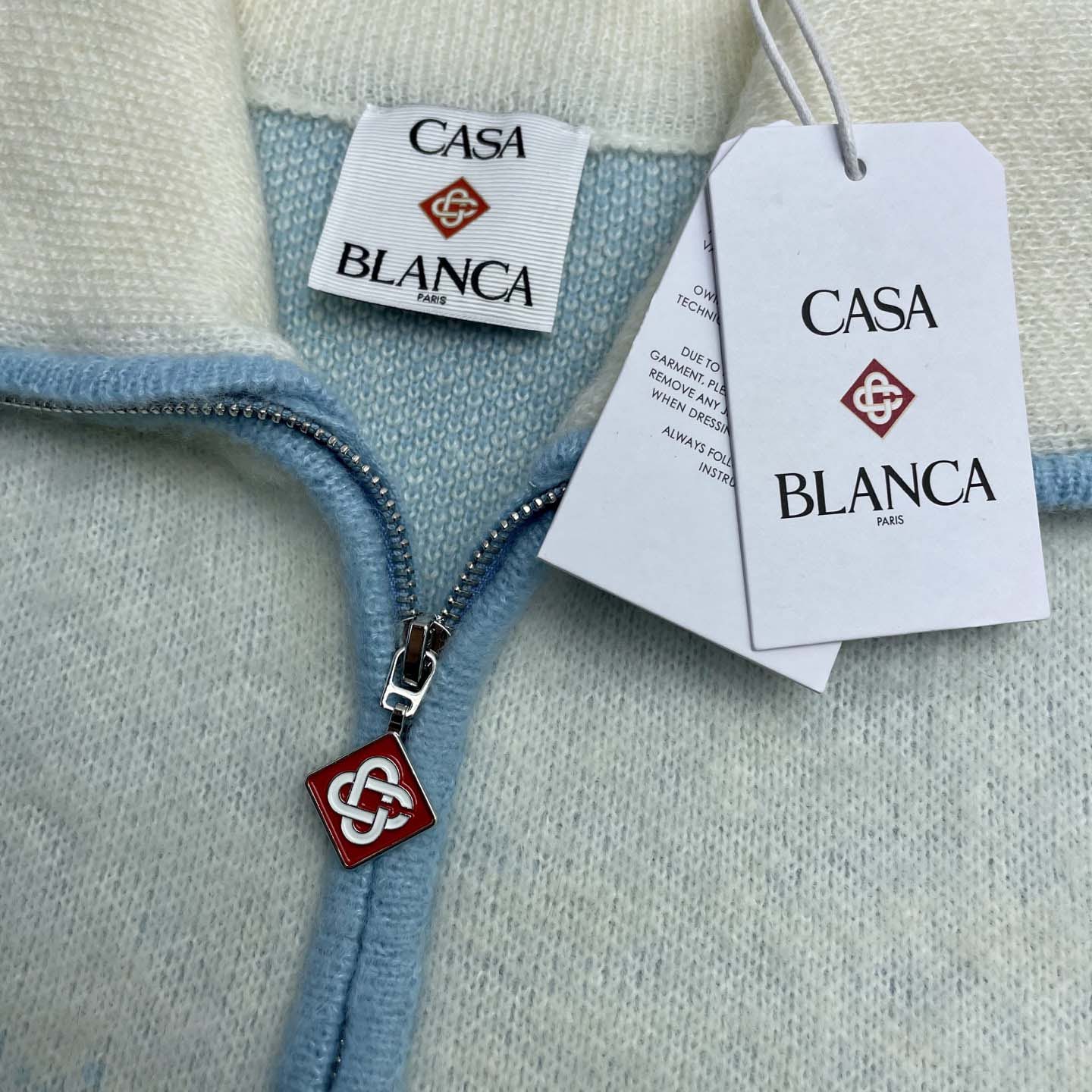 Casablanca Fluffy Gradient Mohair Zip Jacket     Z6036 - DesignerGu