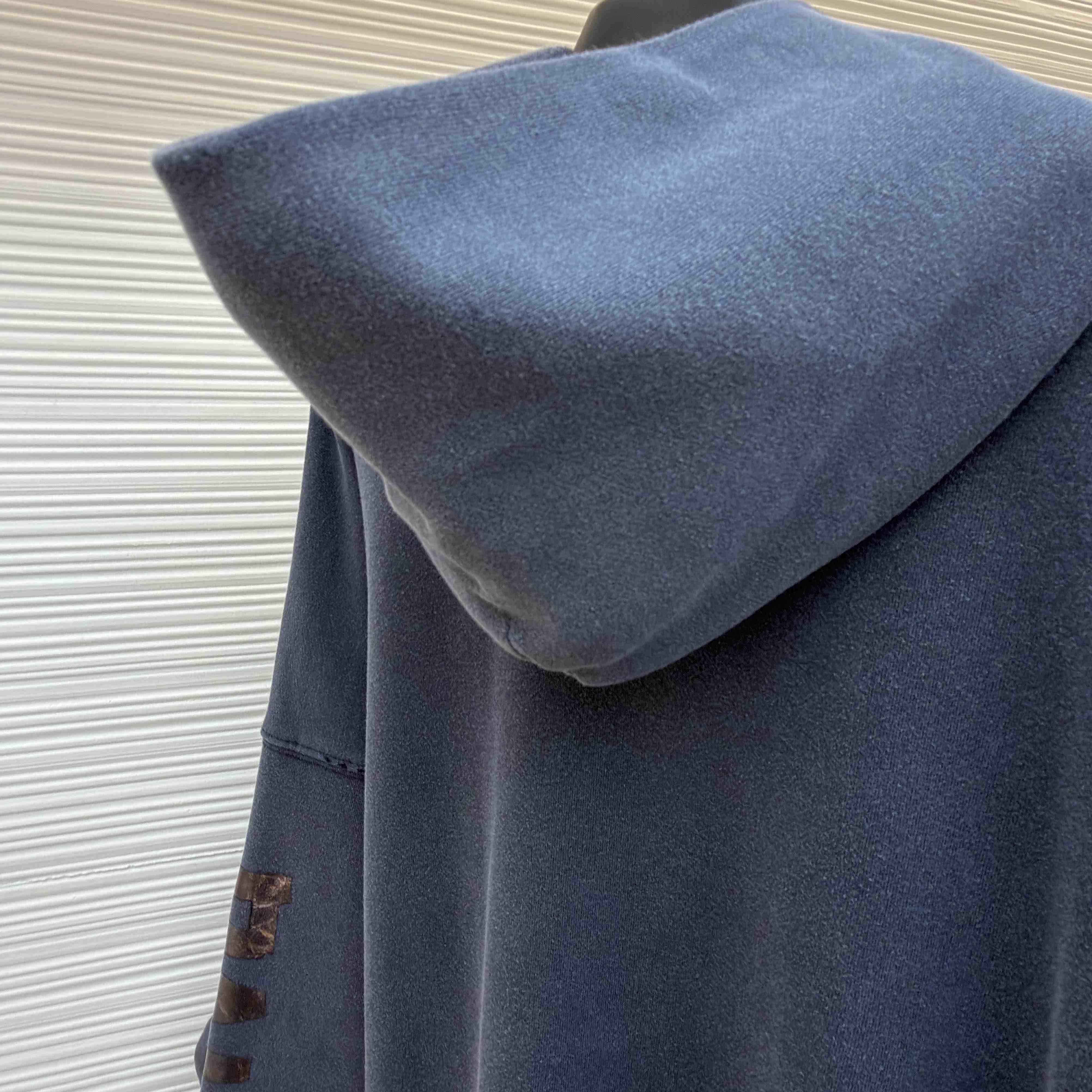 Balenciaga Transparent Tape Ripped Pocket Hoodie In Faded Black - DesignerGu