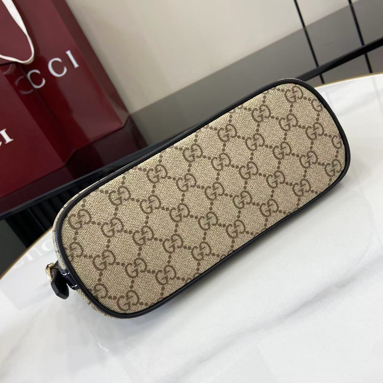 Gucci GG Emblem Small Shoulder Bag - DesignerGu