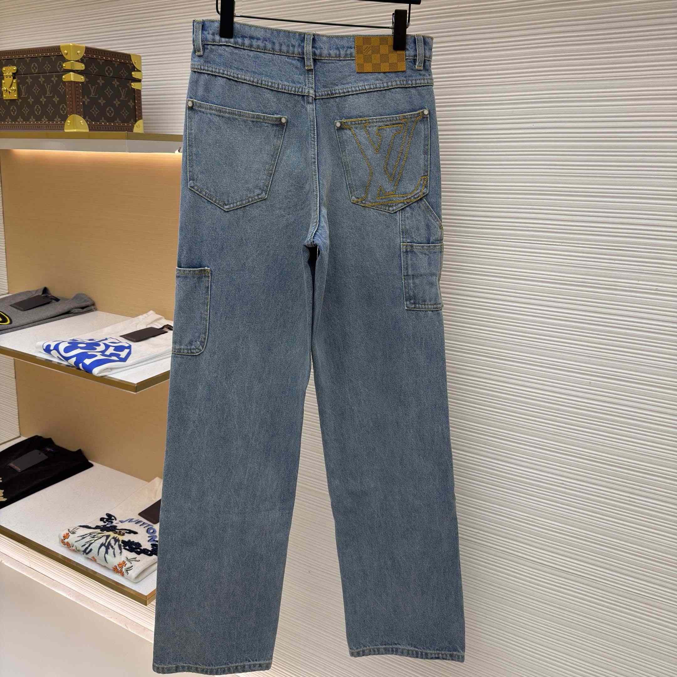 Louis Vuitton Denim Carpenter Pants    1AJBKQ - DesignerGu
