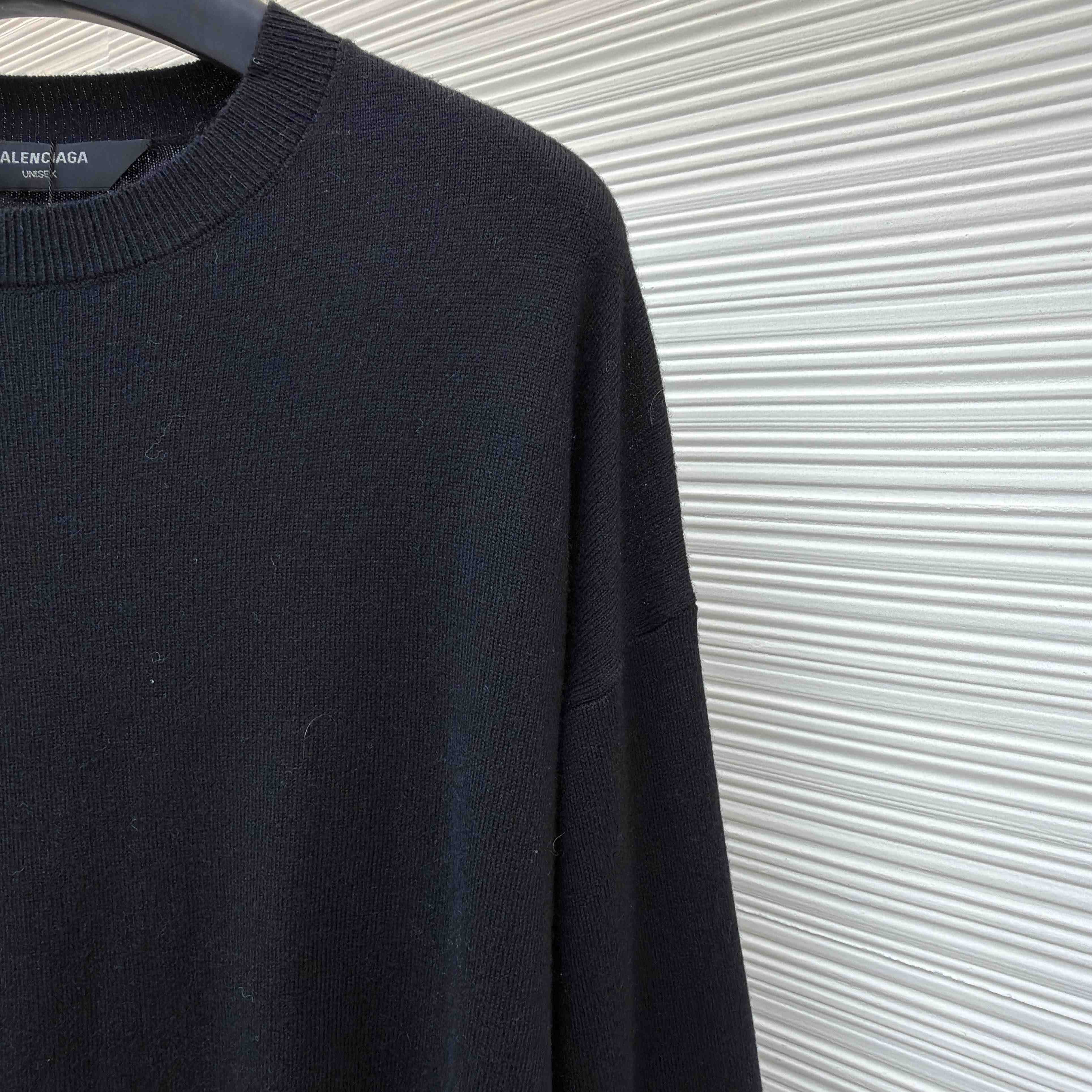 Balenciaga Crewneck Sweater in black  - DesignerGu