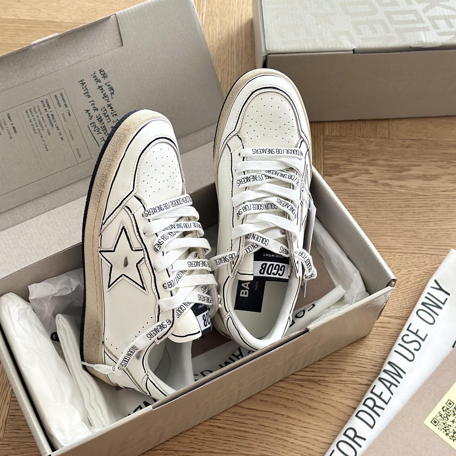 Golden Goose Ball-Star White Grafitti Star White Heel Tab #BEYONDESIRE - DesignerGu