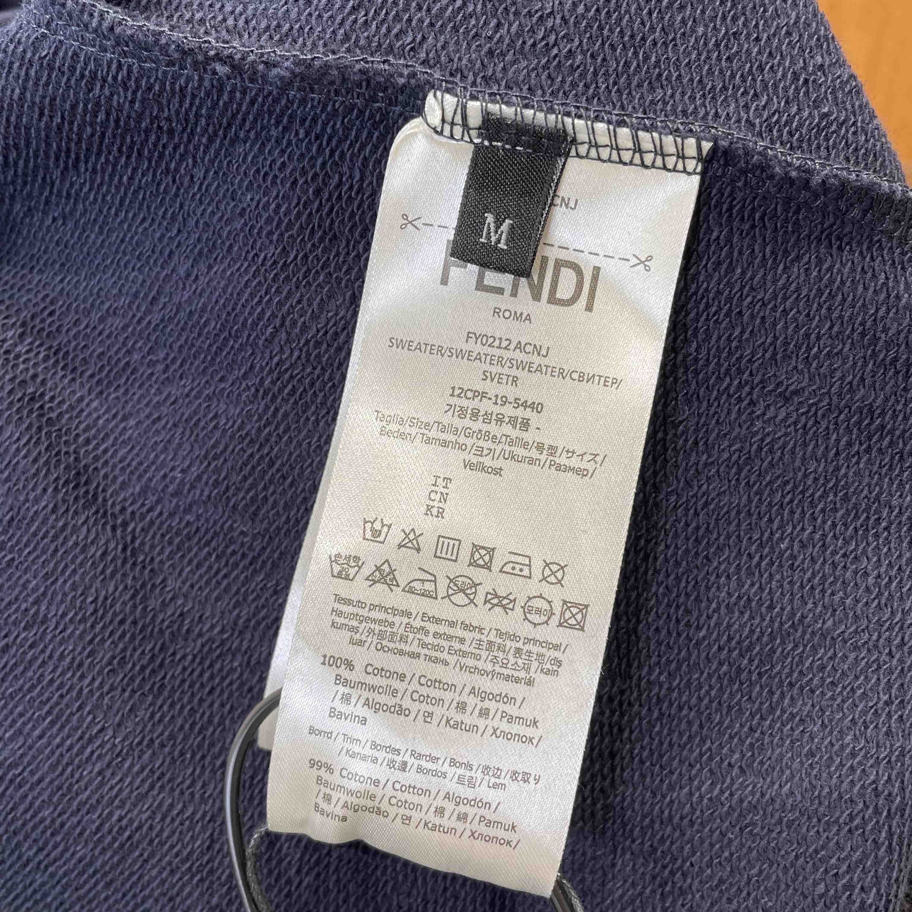 Fendi Lunar New Year Dark Blue Cotton Sweatshirt - DesignerGu