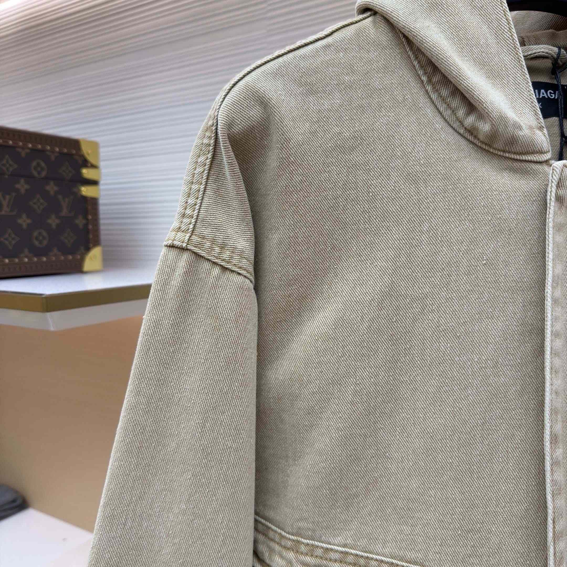 Balenciaga Zipped-pocket Long-sleeves Denim Jacket - DesignerGu