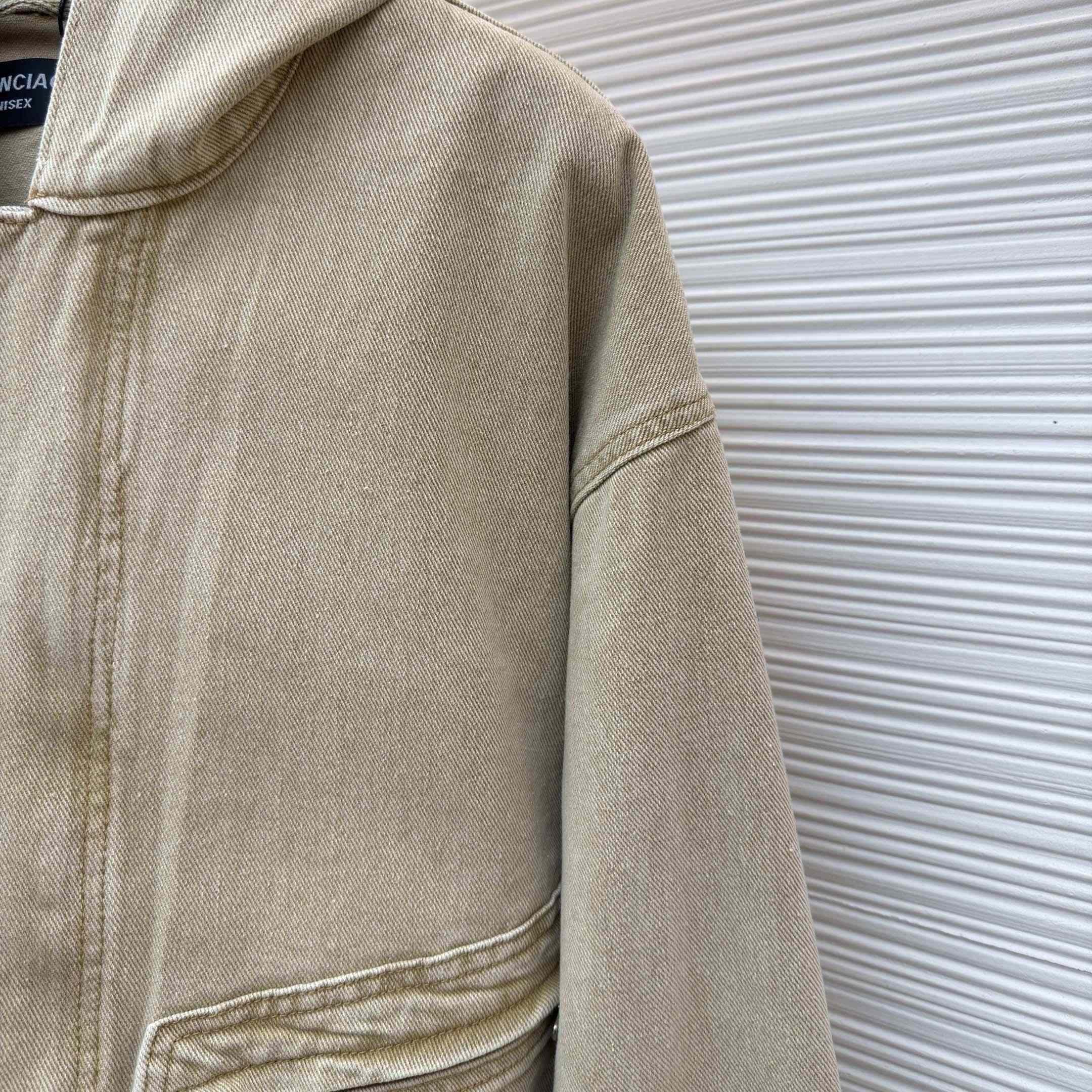 Balenciaga Zipped-pocket Long-sleeves Denim Jacket - DesignerGu