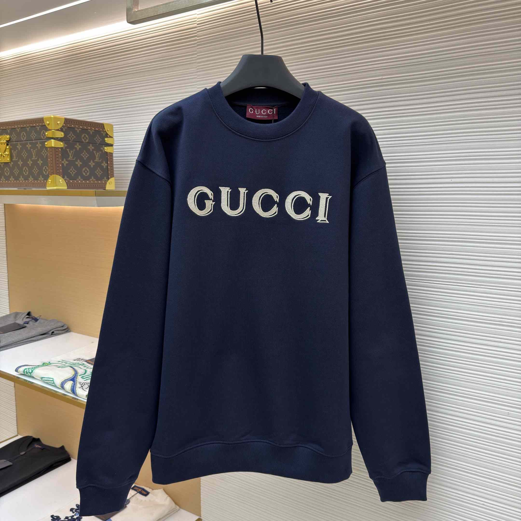 Gucci Cotton Jersey Sweatshirt With Embroidery - DesignerGu
