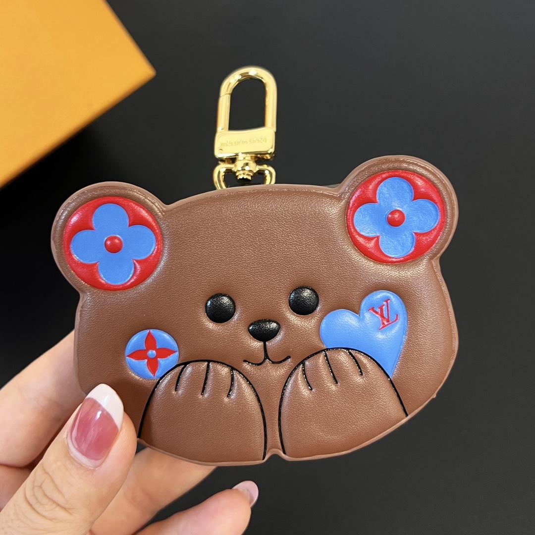 Louis Vuitton Monogram Teddy Bear Earphone Case   - DesignerGu