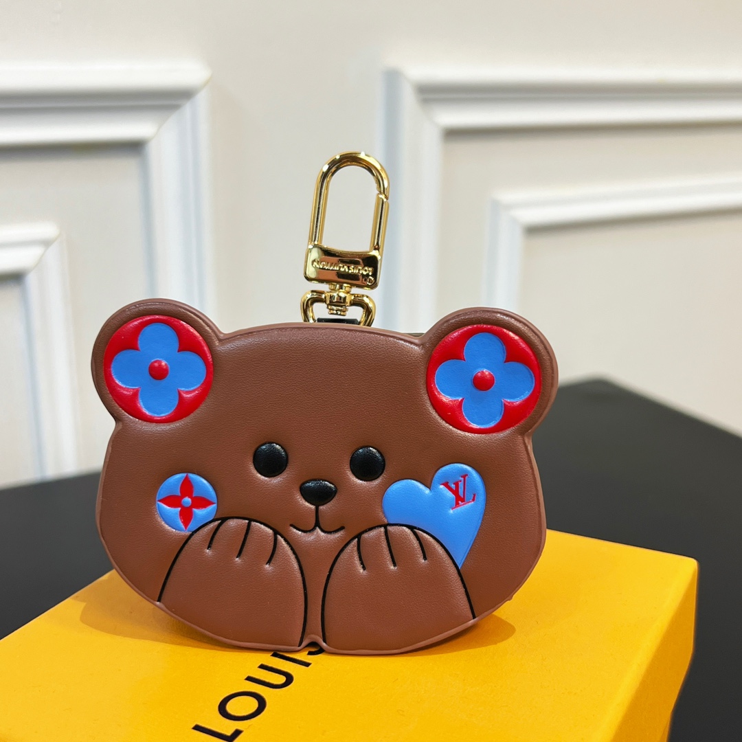 Louis Vuitton Monogram Teddy Bear Earphone Case   - DesignerGu