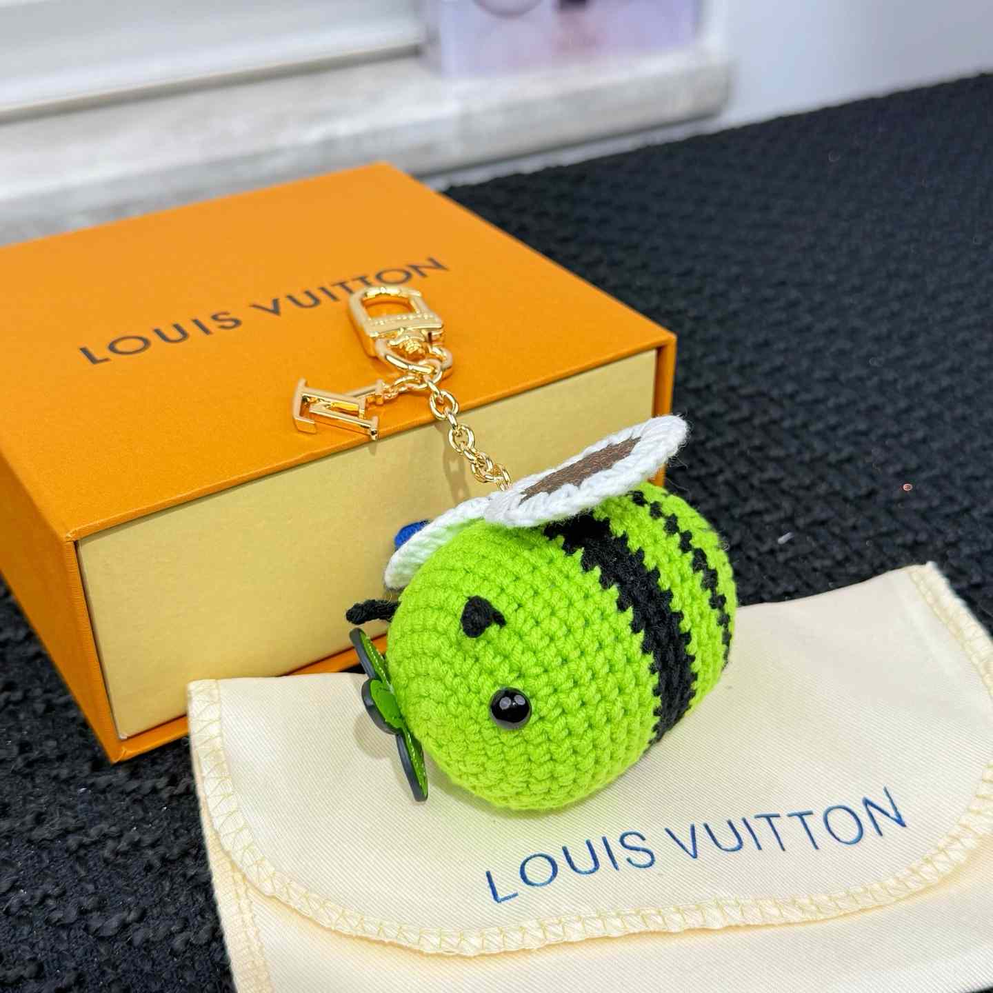 Louis Vuitton Bee LV Crochet Bag Charm   M02585 - DesignerGu