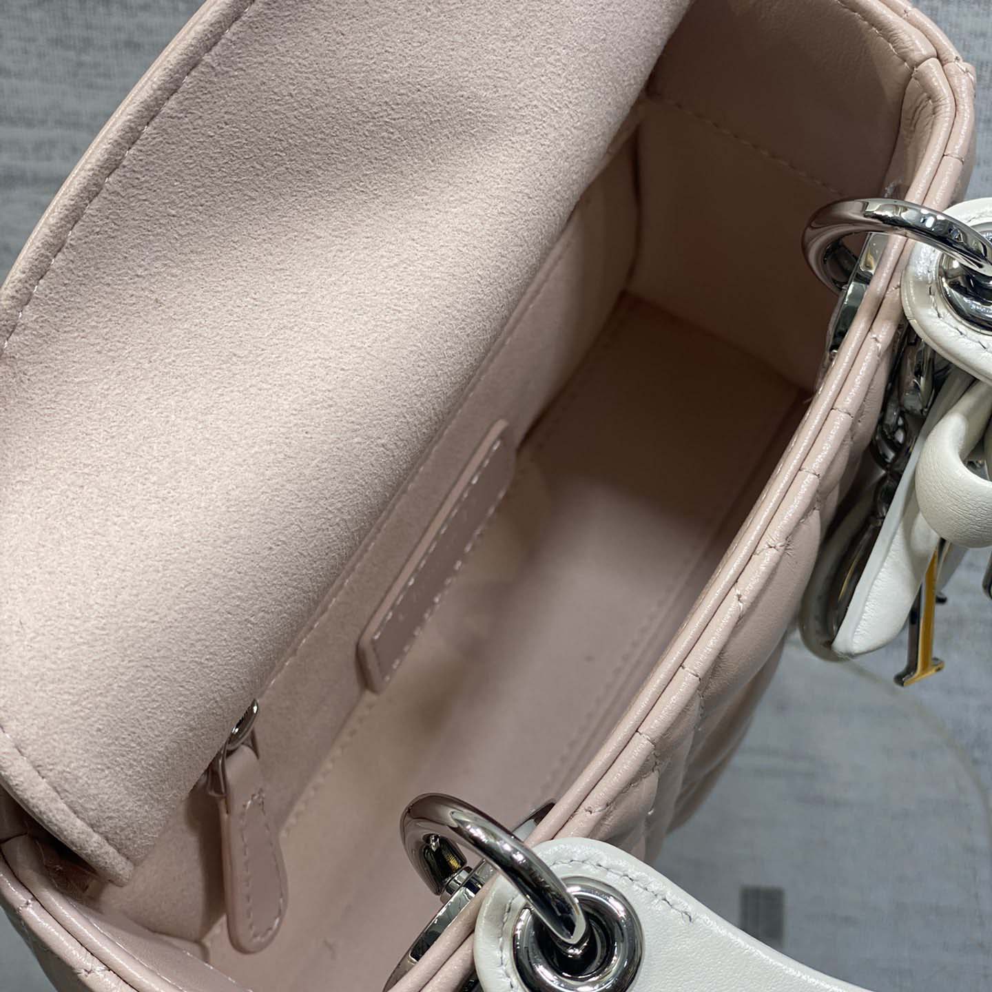 Dior Or Mini Lady Dior Bag with Chain  - DesignerGu