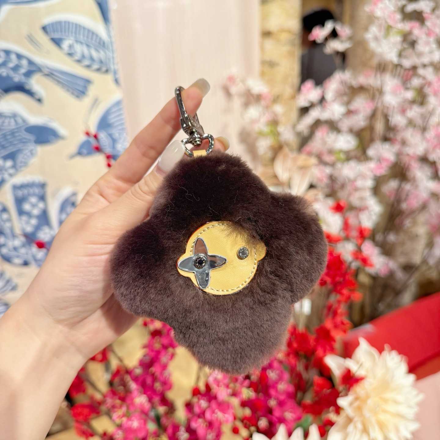 Louis Vuitton Vivienne Shearling Bag Charm   - DesignerGu