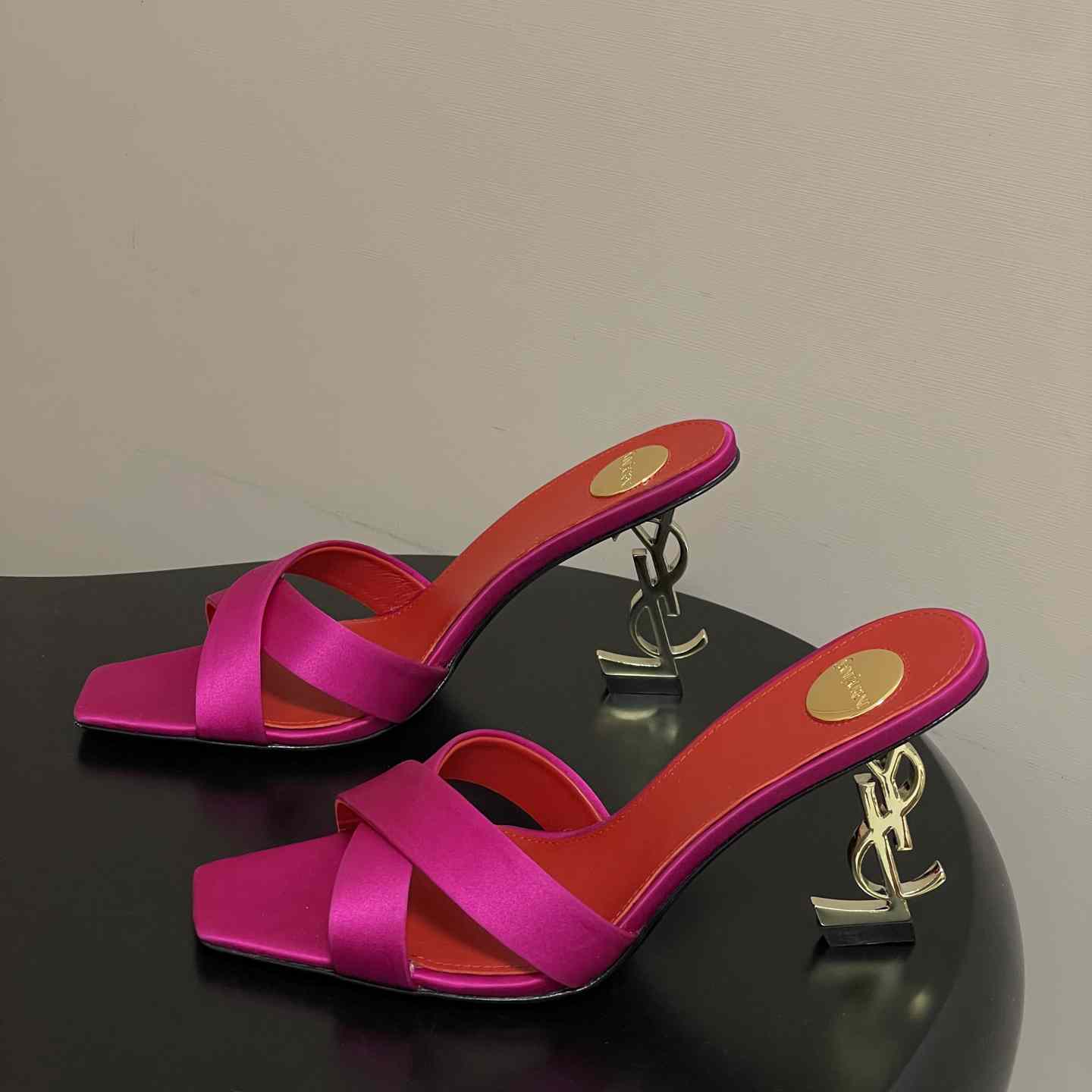 Saint Laurent Opyum Mules In Satin Crepe  - DesignerGu