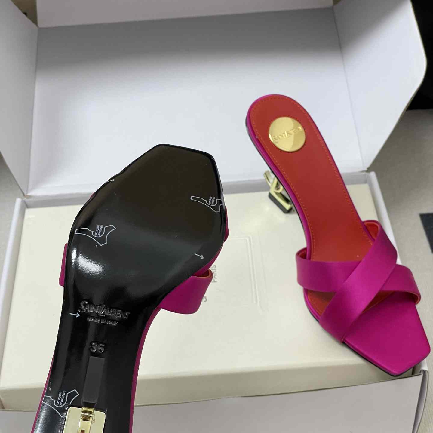 Saint Laurent Opyum Mules In Satin Crepe  - DesignerGu