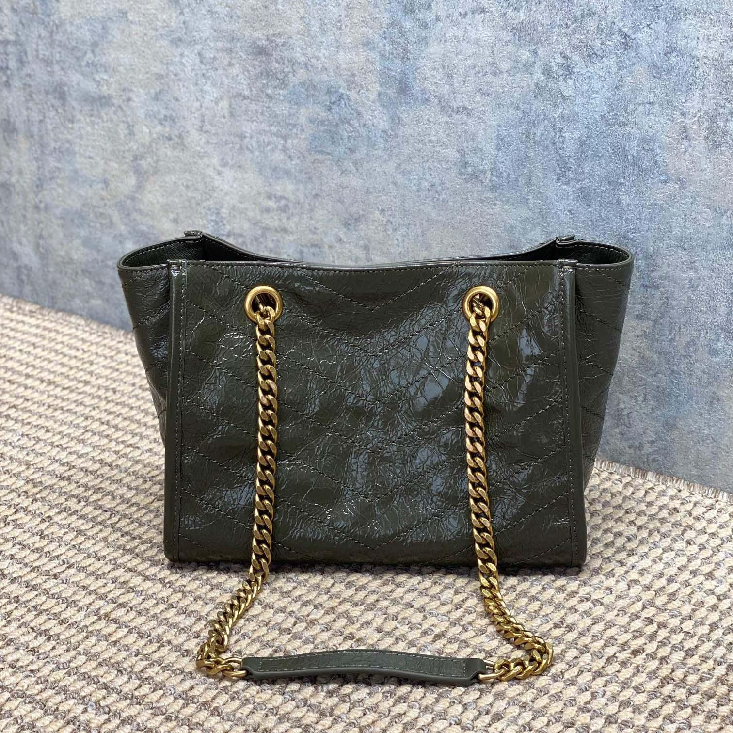 Saint Laurent Nini Small Shopping In Vintage Leather  - DesignerGu