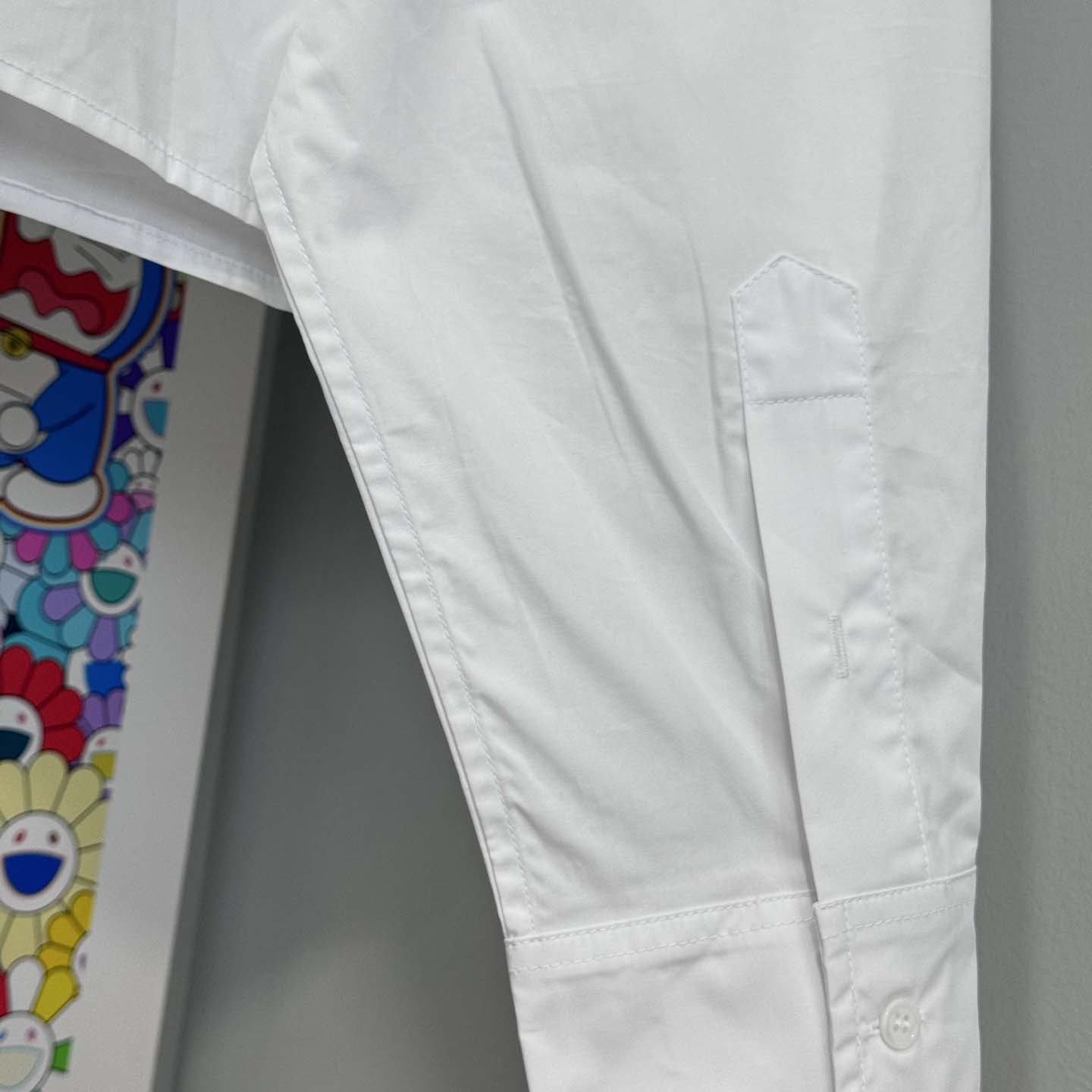 Miu Miu Logo-embroidered Cropped Poplin Shirt - DesignerGu