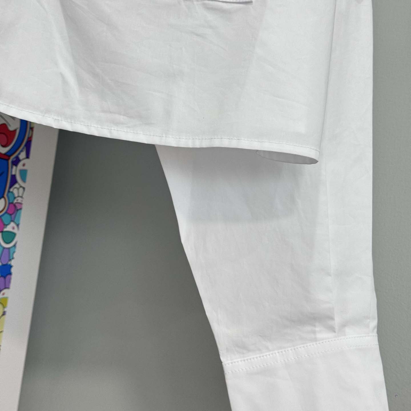 Miu Miu Logo-embroidered Cropped Poplin Shirt - DesignerGu