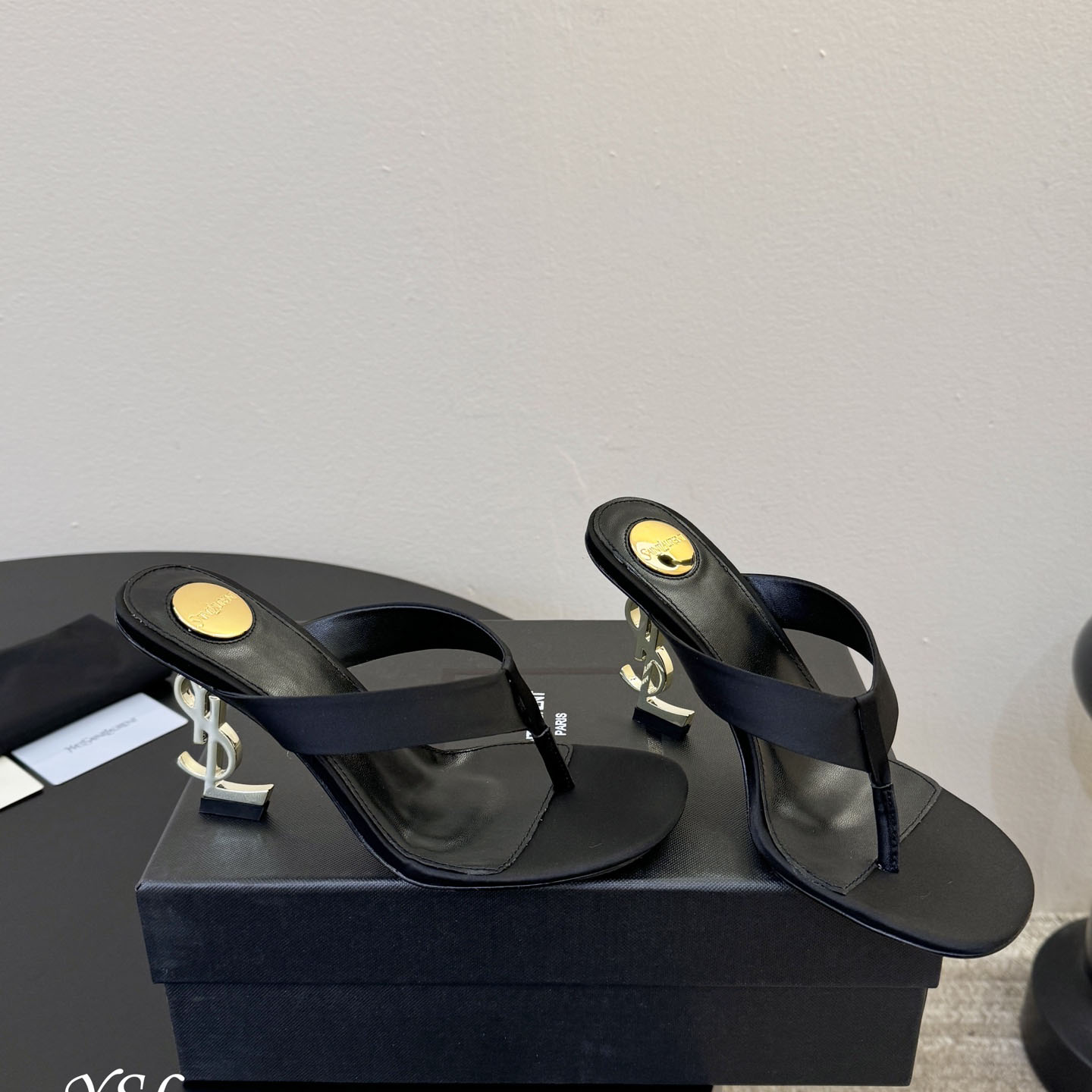 Saint Laurent OPYUM Mules In Satin  Crepe - DesignerGu