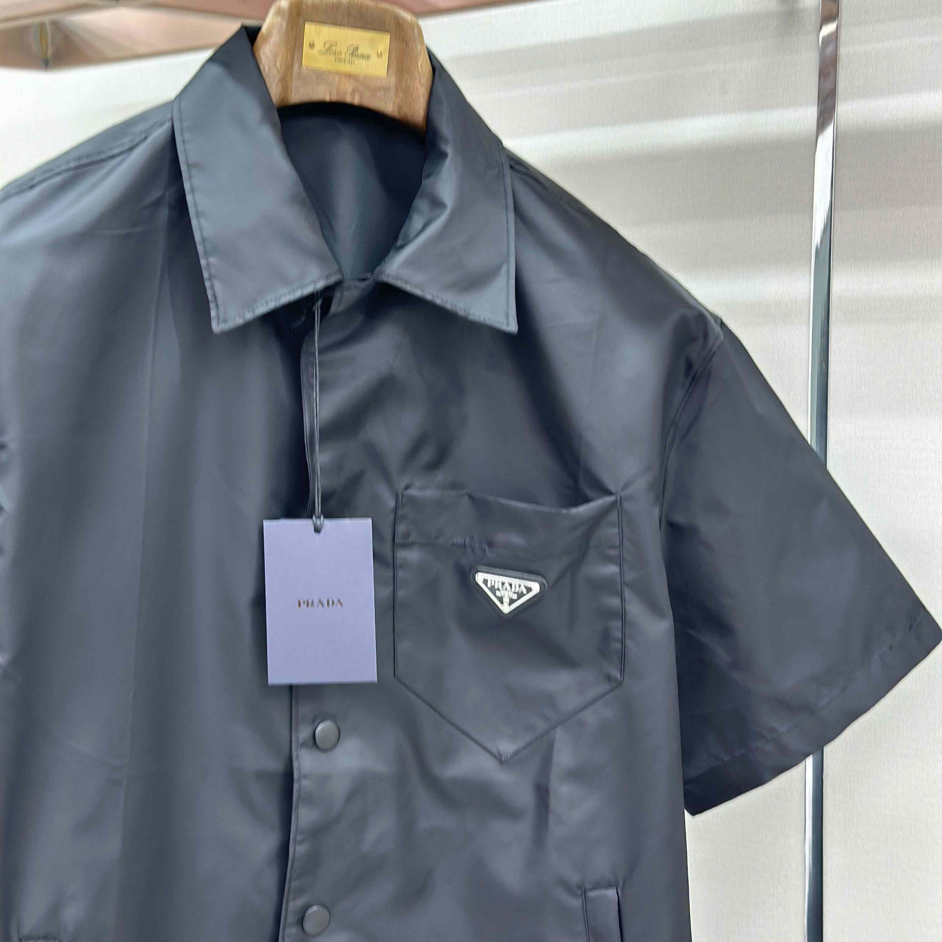Prada Re-Nylon Short-Sleeved Shirt - DesignerGu