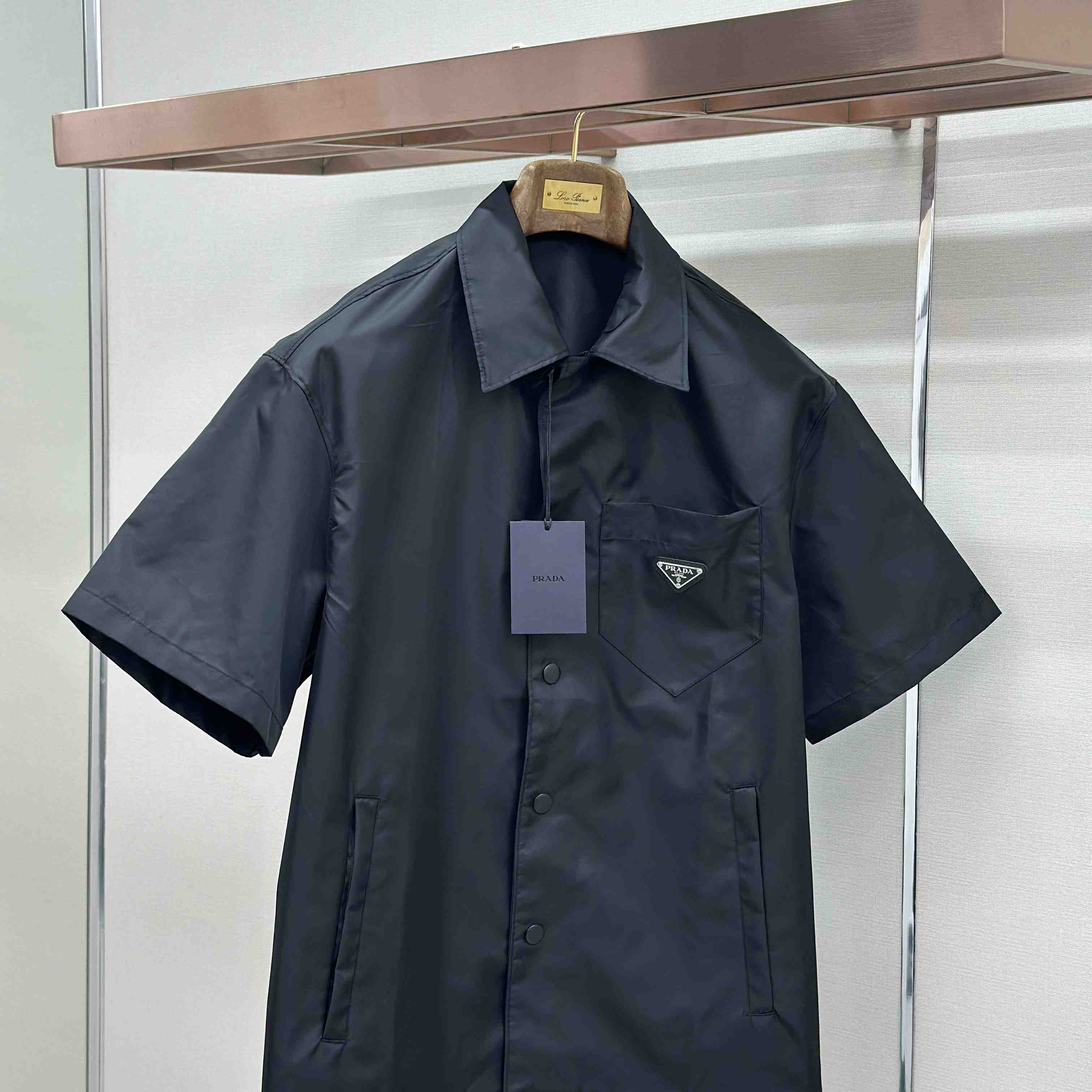 Prada Re-Nylon Short-Sleeved Shirt - DesignerGu