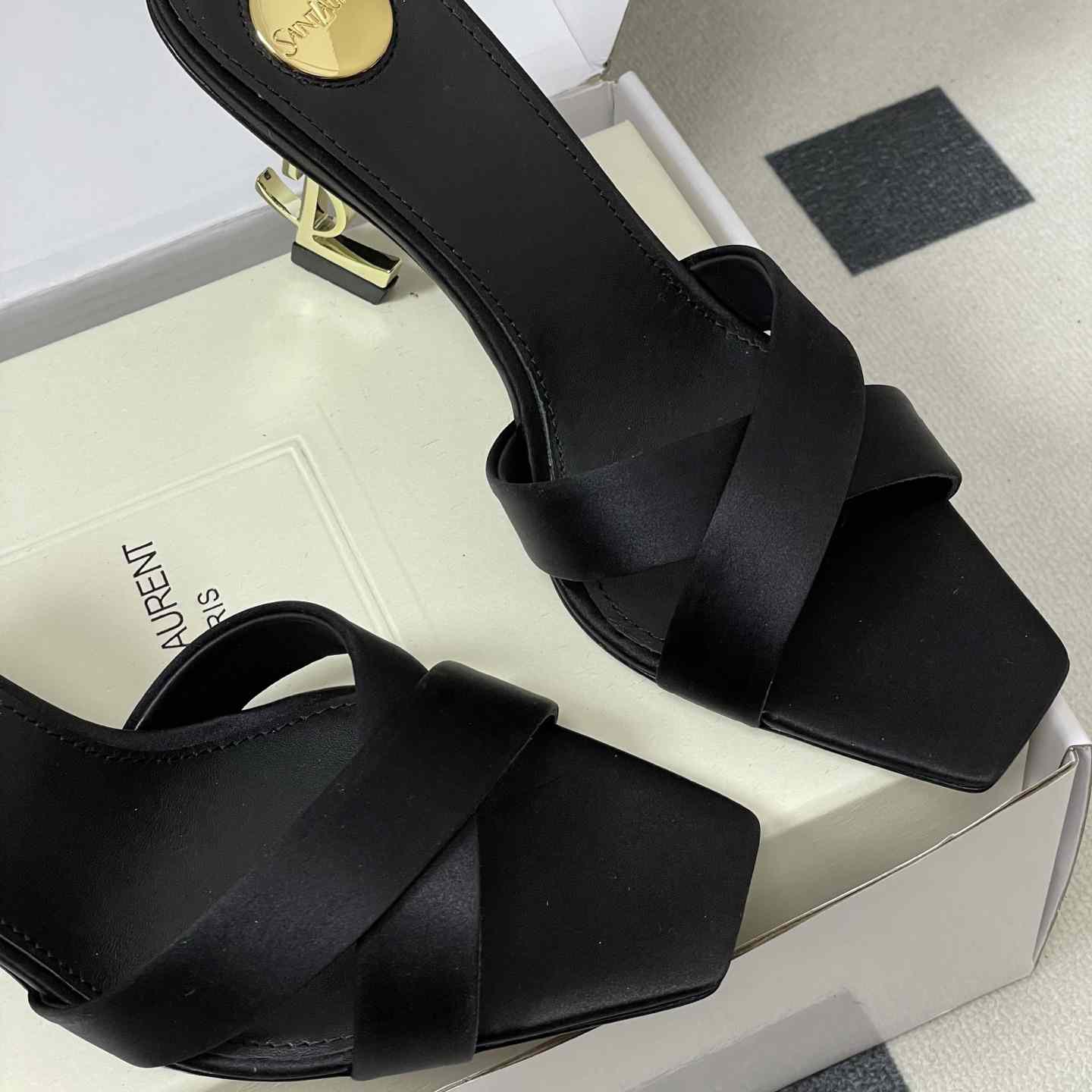 Saint Laurent Opyum Mules In Satin Crepe  - DesignerGu