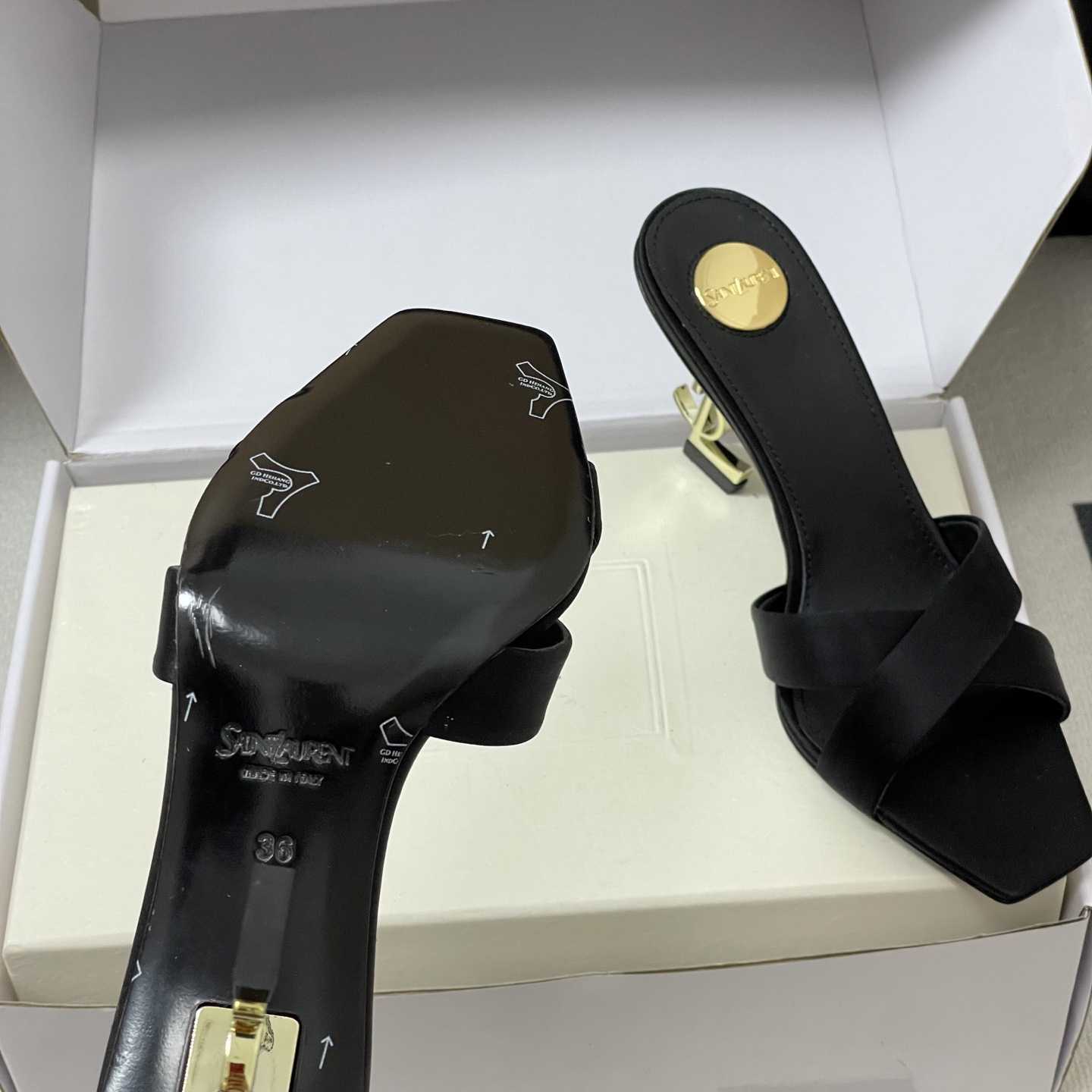 Saint Laurent Opyum Mules In Satin Crepe  - DesignerGu