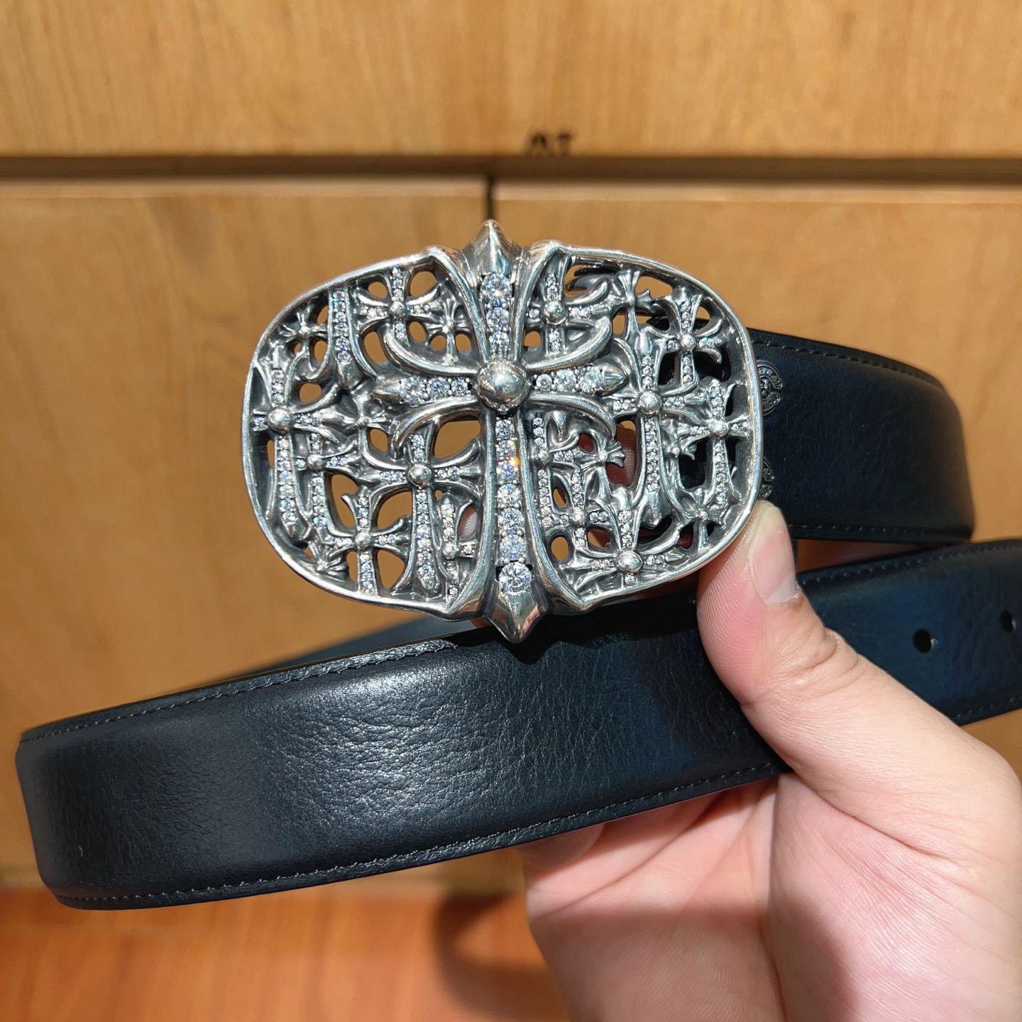 Chrome Hearts Leather Belt   - DesignerGu