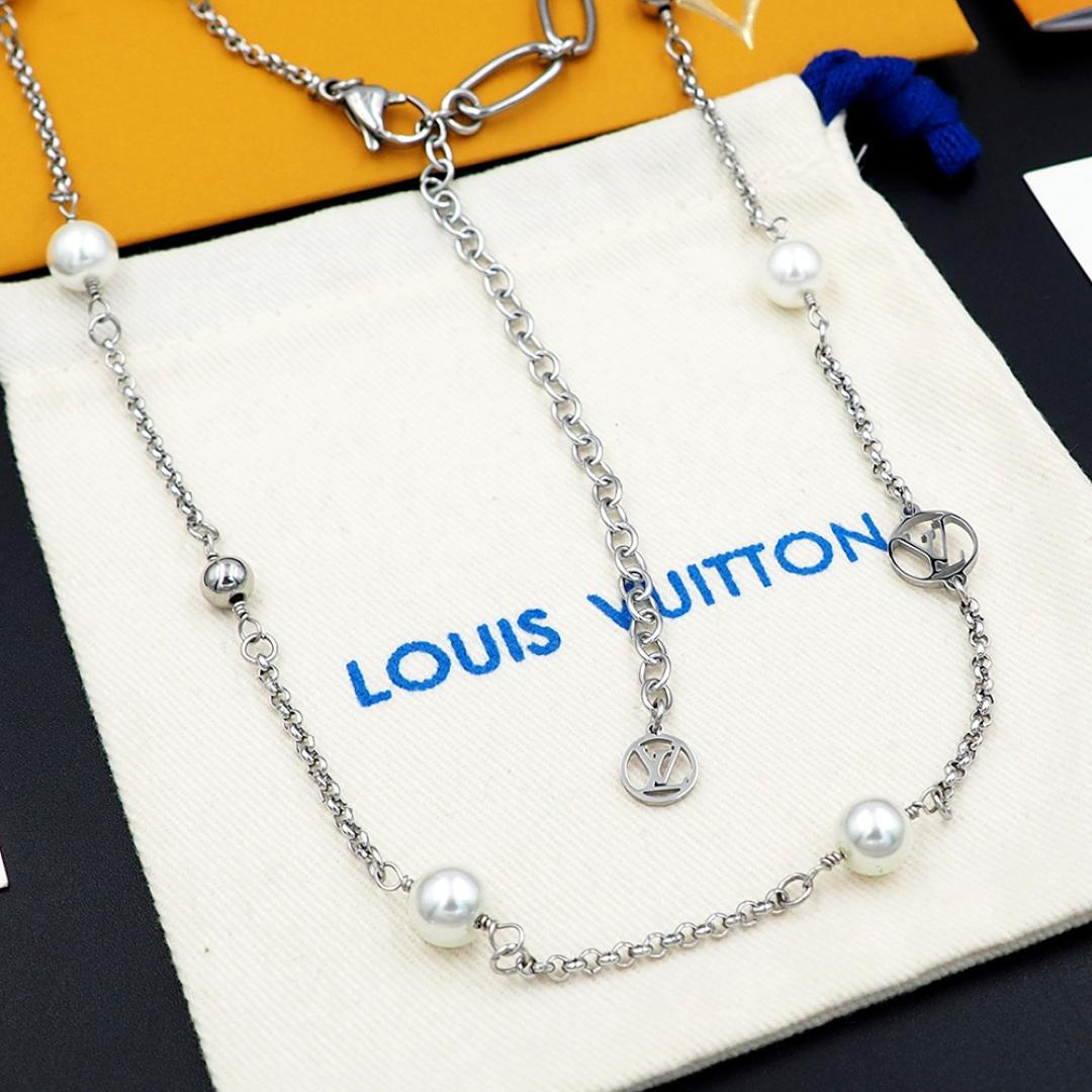 Louis Vuitton LV Mix Chains Necklace   M02516 - DesignerGu