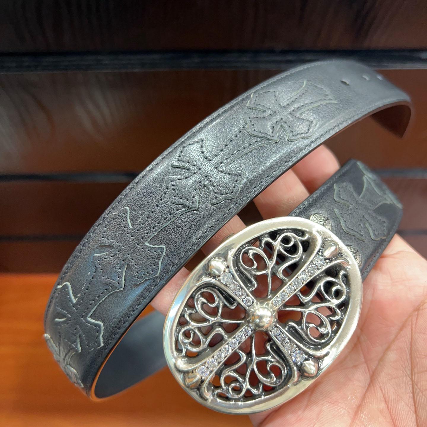 Chrome Hearts Leather Belt   - DesignerGu