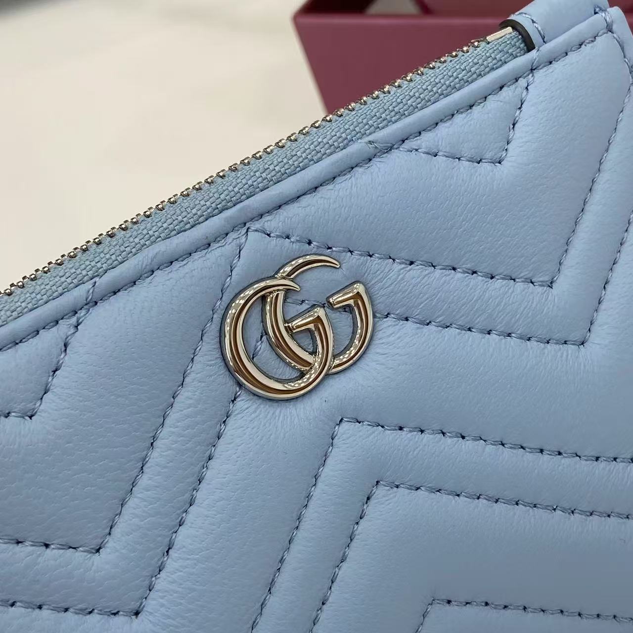 Gucci GG Marmont Zip Key Pouch - DesignerGu