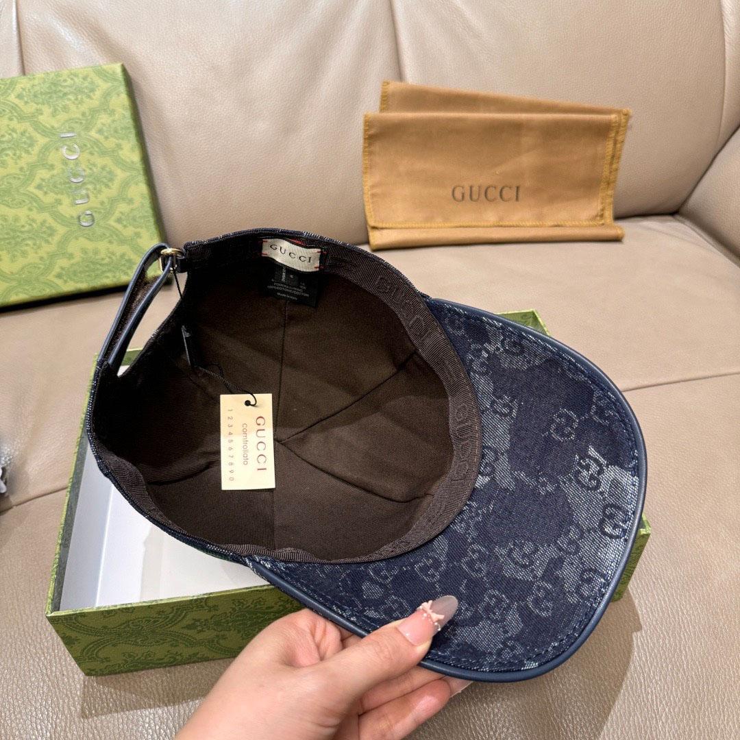 Gucci GG Denim Baseball Cap  - DesignerGu