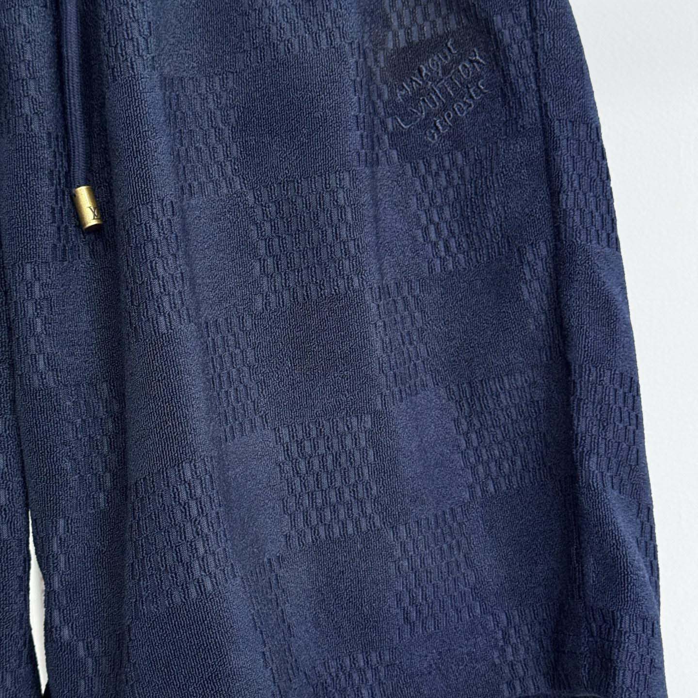 Louis Vuitton Damier French Terry Cotton-Blend Shorts   - DesignerGu