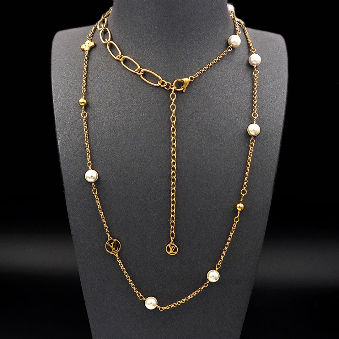 Louis Vuitton LV Mix Chains Necklace   M02516 - DesignerGu