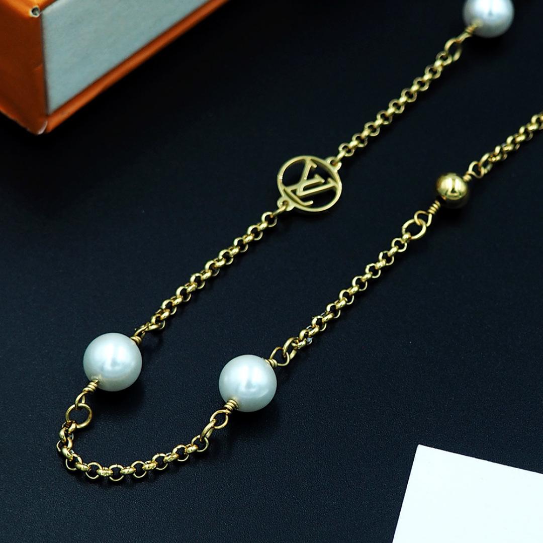 Louis Vuitton LV Mix Chains Necklace   M02516 - DesignerGu