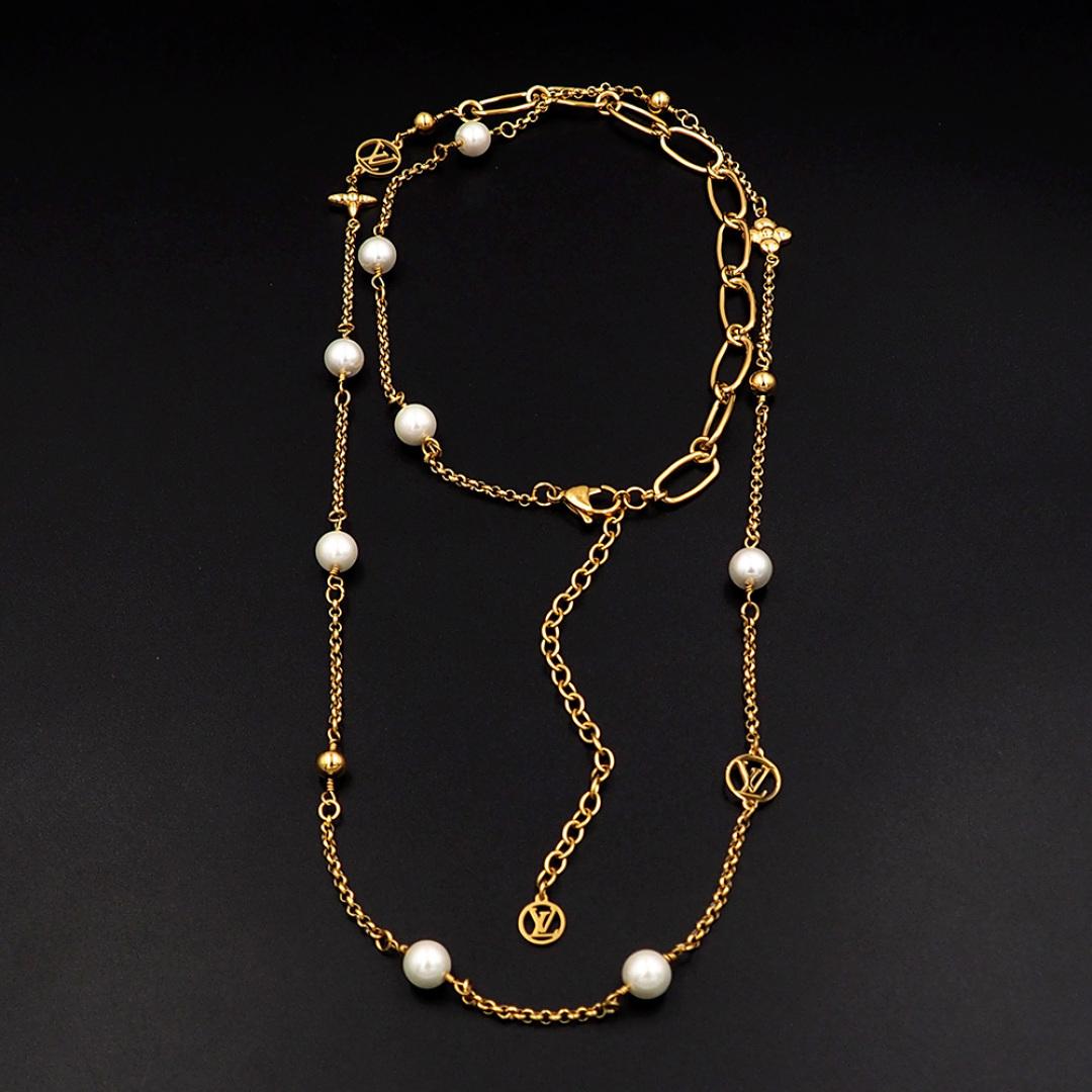 Louis Vuitton LV Mix Chains Necklace   M02516 - DesignerGu