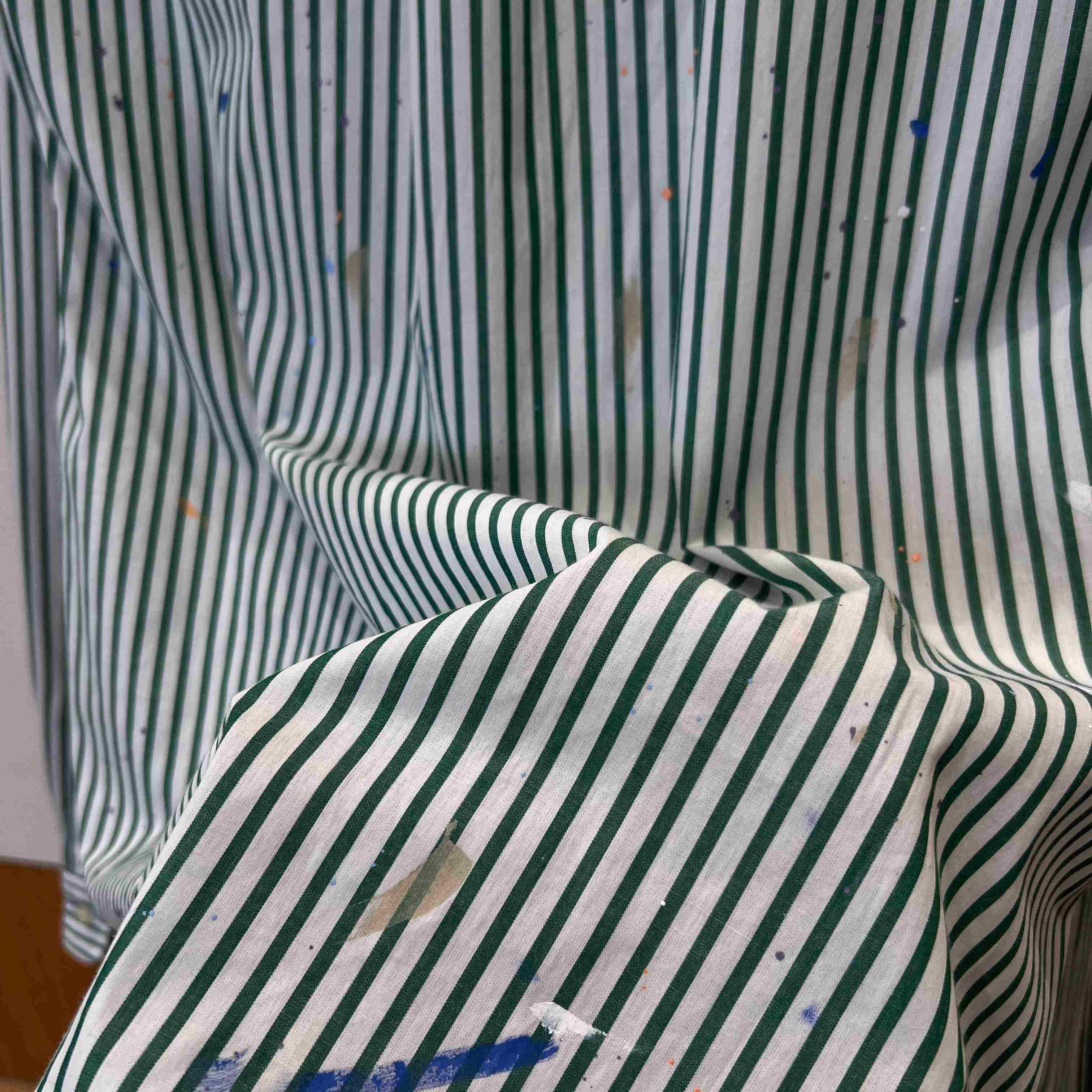  Ralph Lauren Classic Fit Paint-Splatter Striped Shirt - DesignerGu