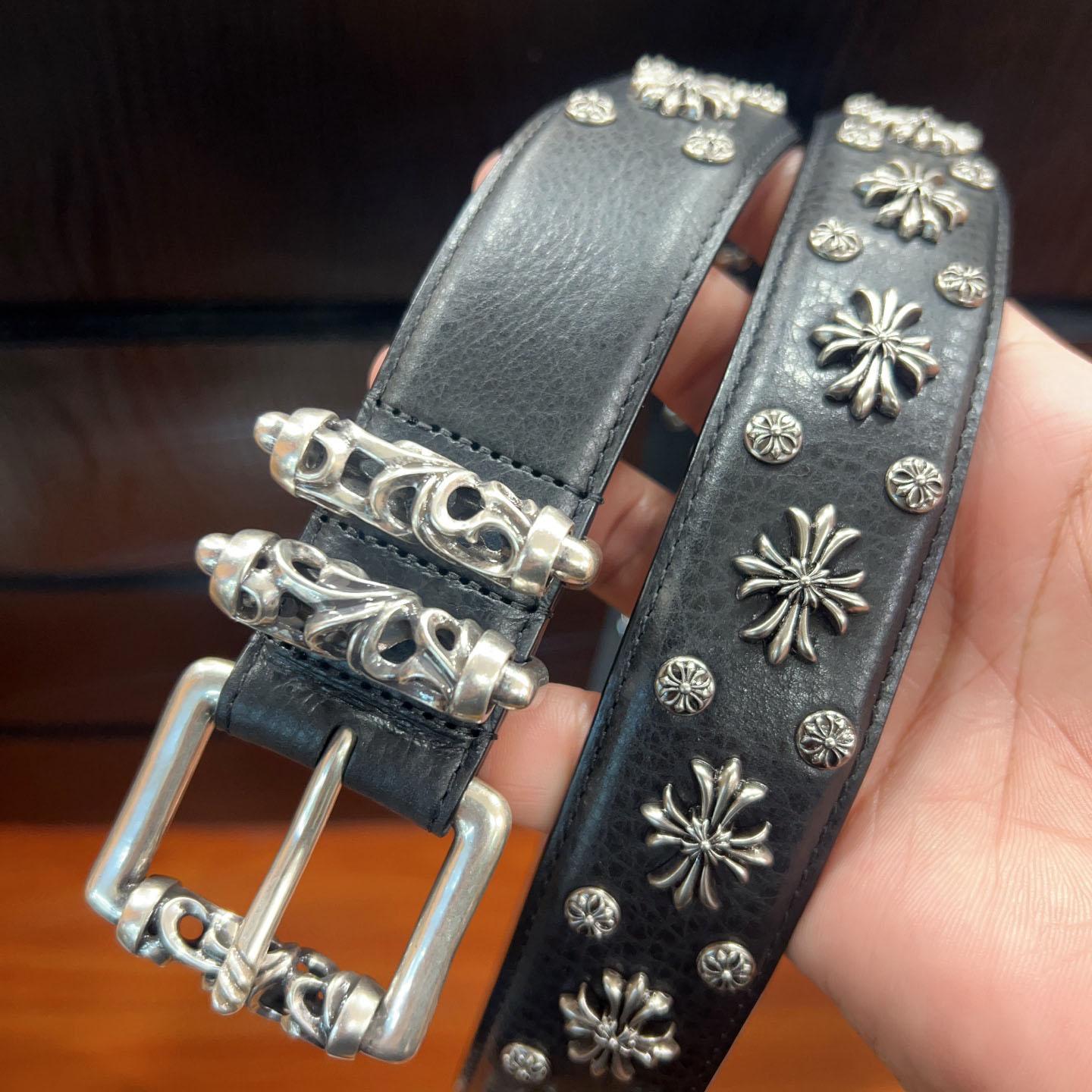 Chrome Hearts Leather Belt   - DesignerGu