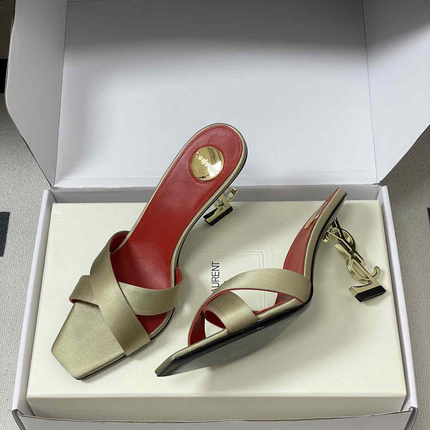 Saint Laurent Opyum Mules In Satin Crepe  - DesignerGu