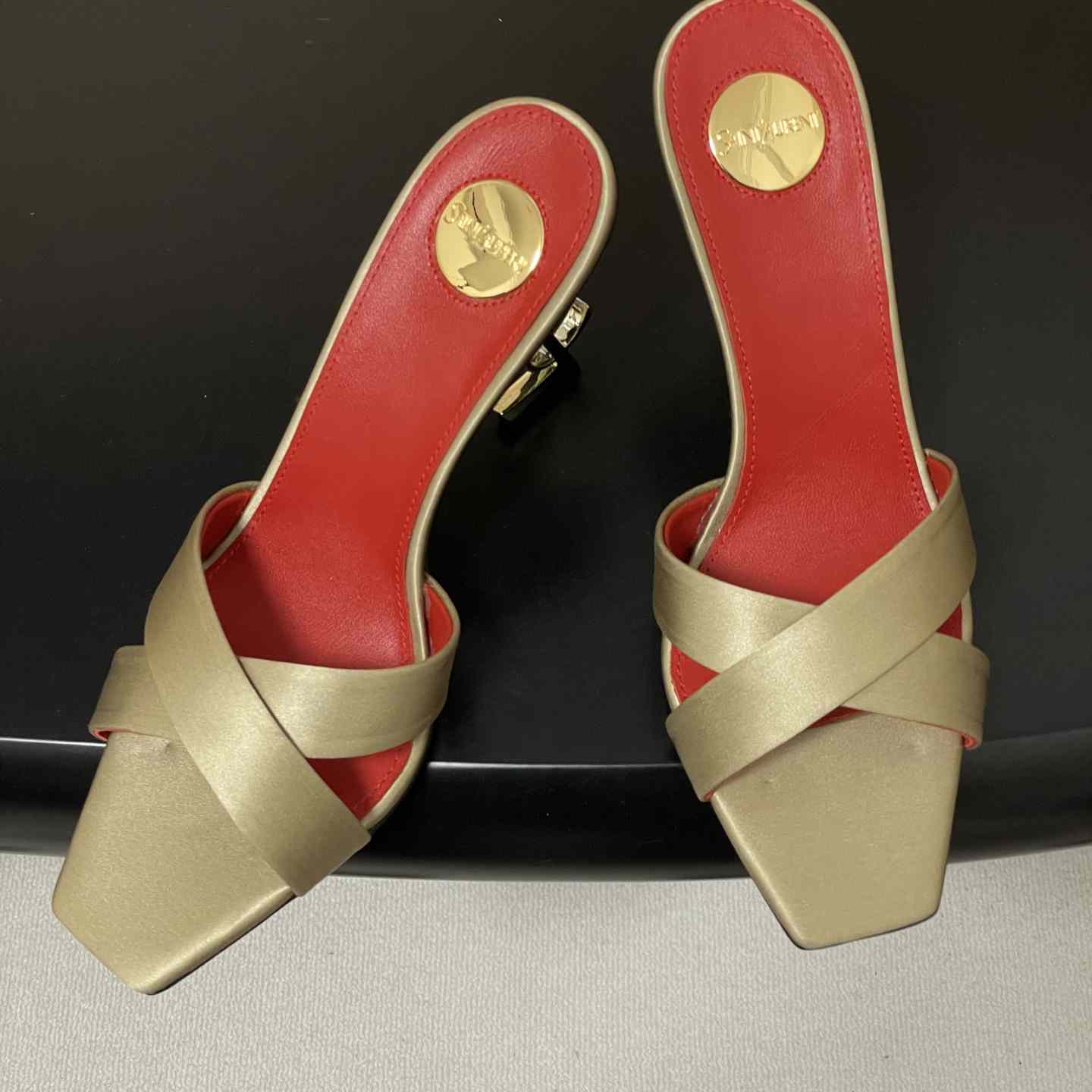 Saint Laurent Opyum Mules In Satin Crepe  - DesignerGu