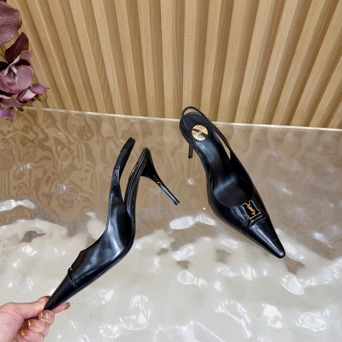 Saint Laurent Babylone Breteuil Slingback Pumps - DesignerGu