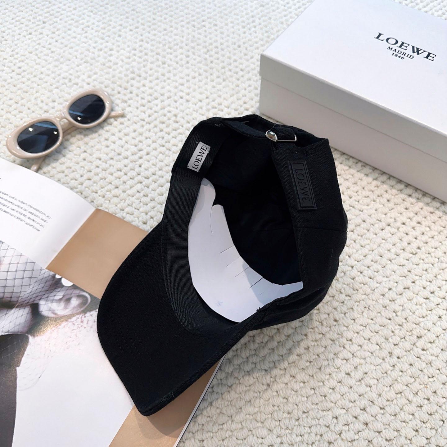 Loewe Patch Cap In Canvas - DesignerGu