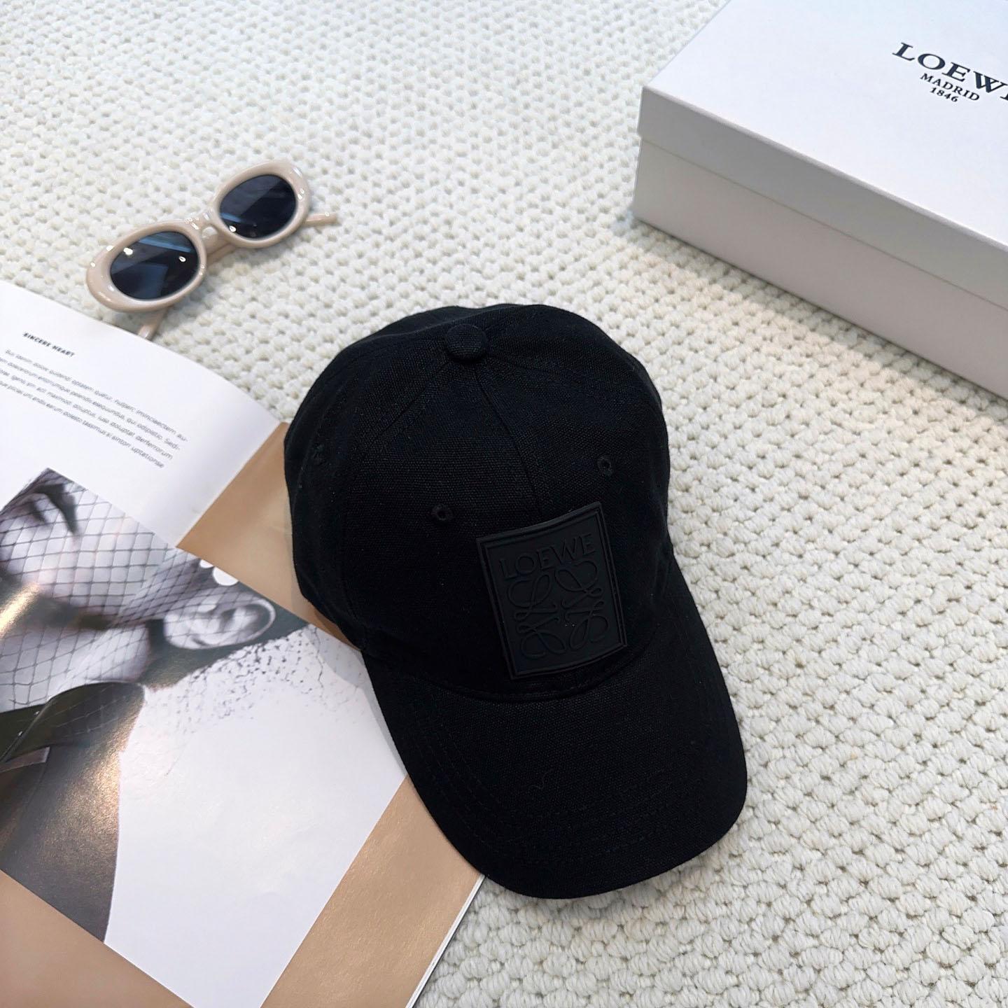 Loewe Patch Cap In Canvas - DesignerGu