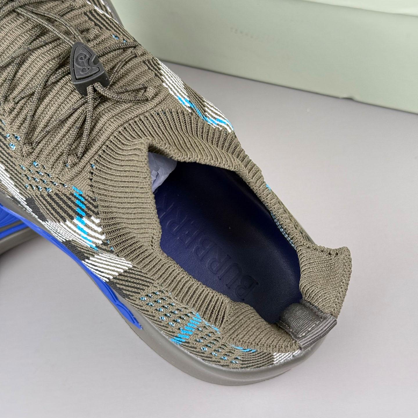 Burberry Check Knit Neptune Sneakers - DesignerGu