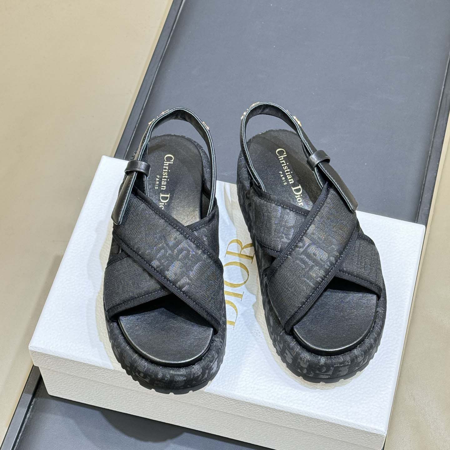 Dior D-Lane Platform Sandal  - DesignerGu