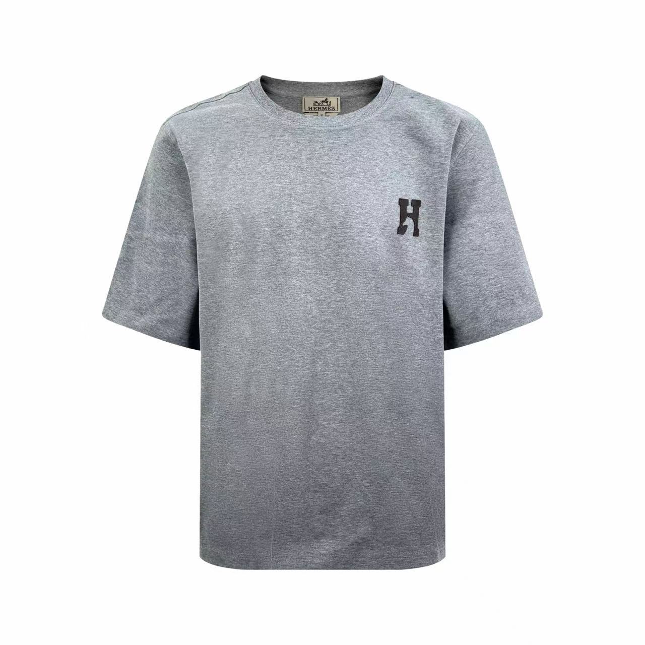Hermes "H'Cheval" t-shirt with leather detail - DesignerGu