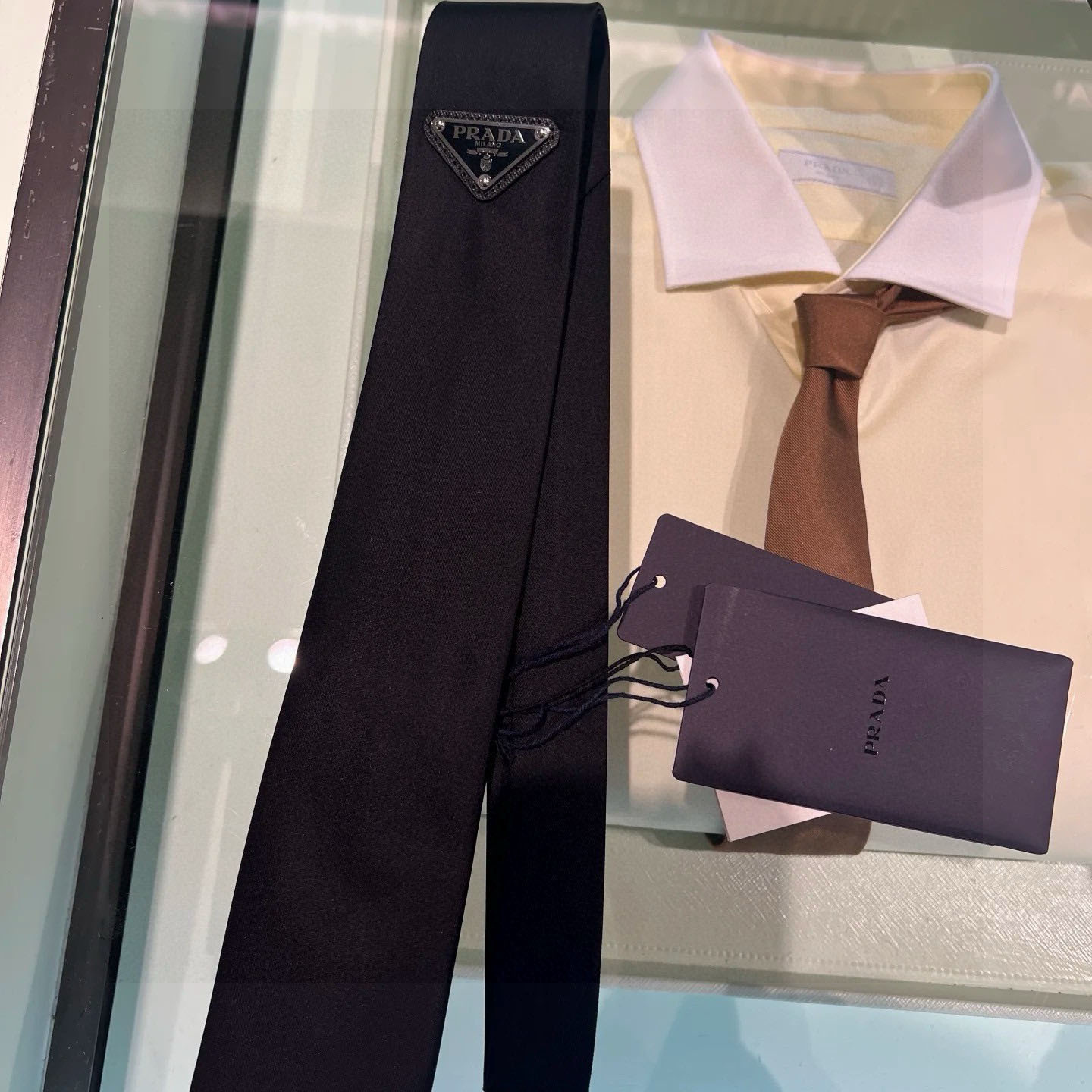 Prada Prada Logo Tie - DesignerGu