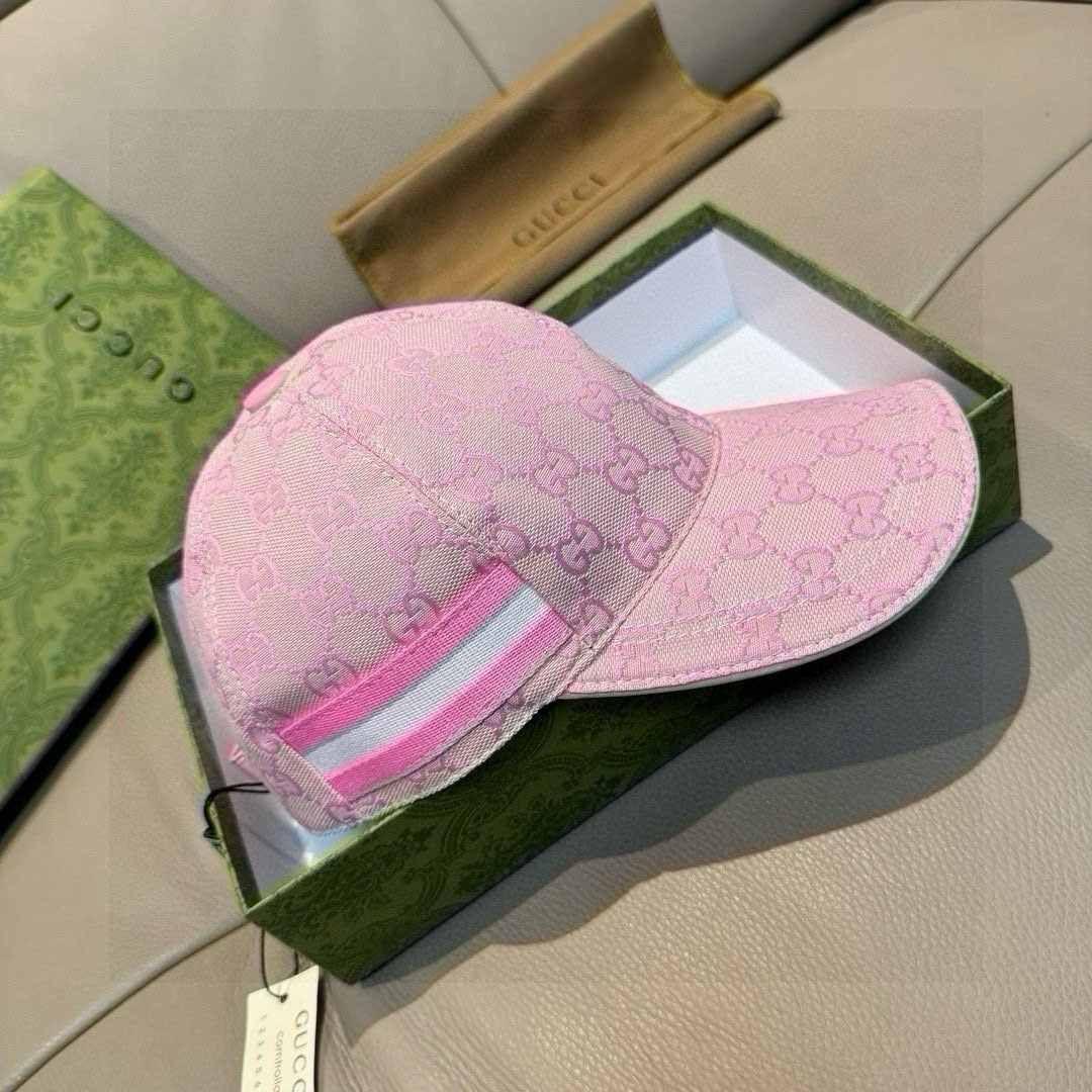 Gucci Original GG Canvas Baseball Hat With Web - DesignerGu