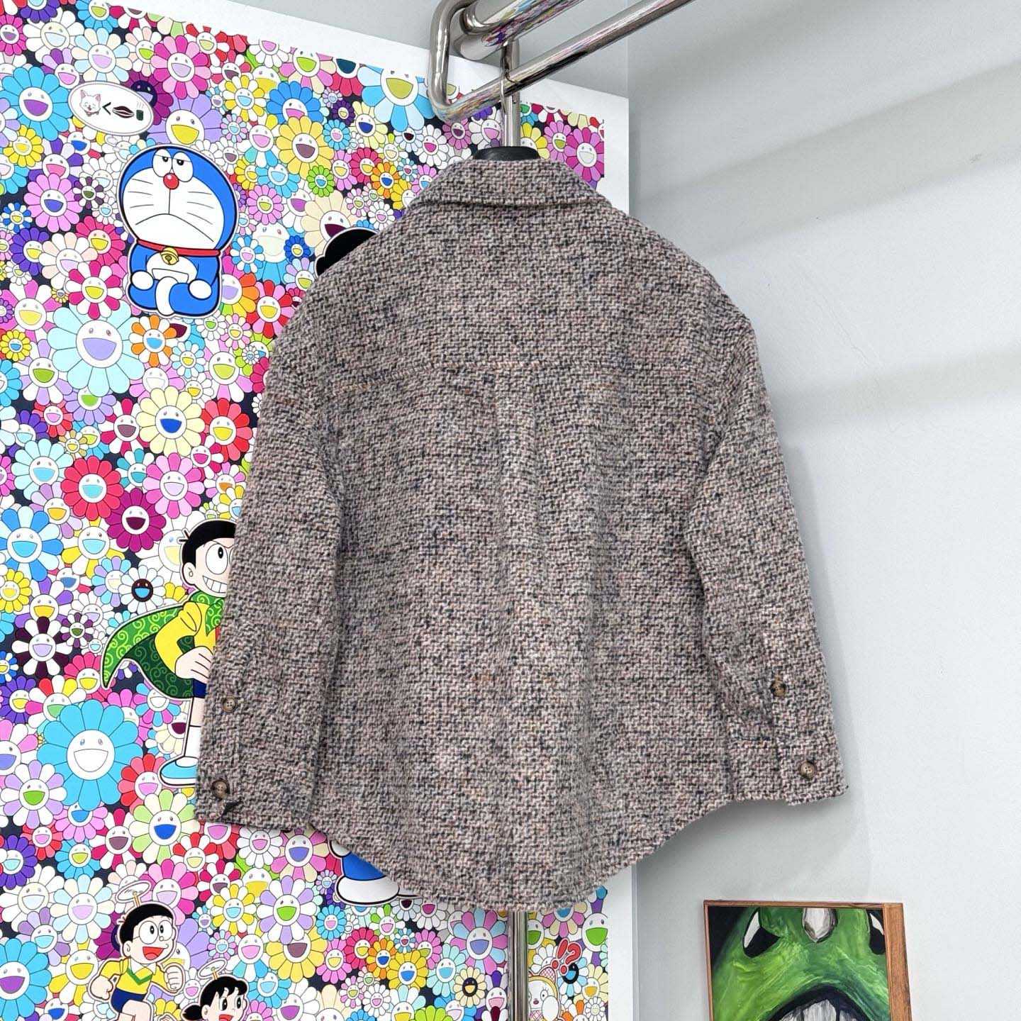 Loewe Overshirt In Wool And Llama Blend - DesignerGu