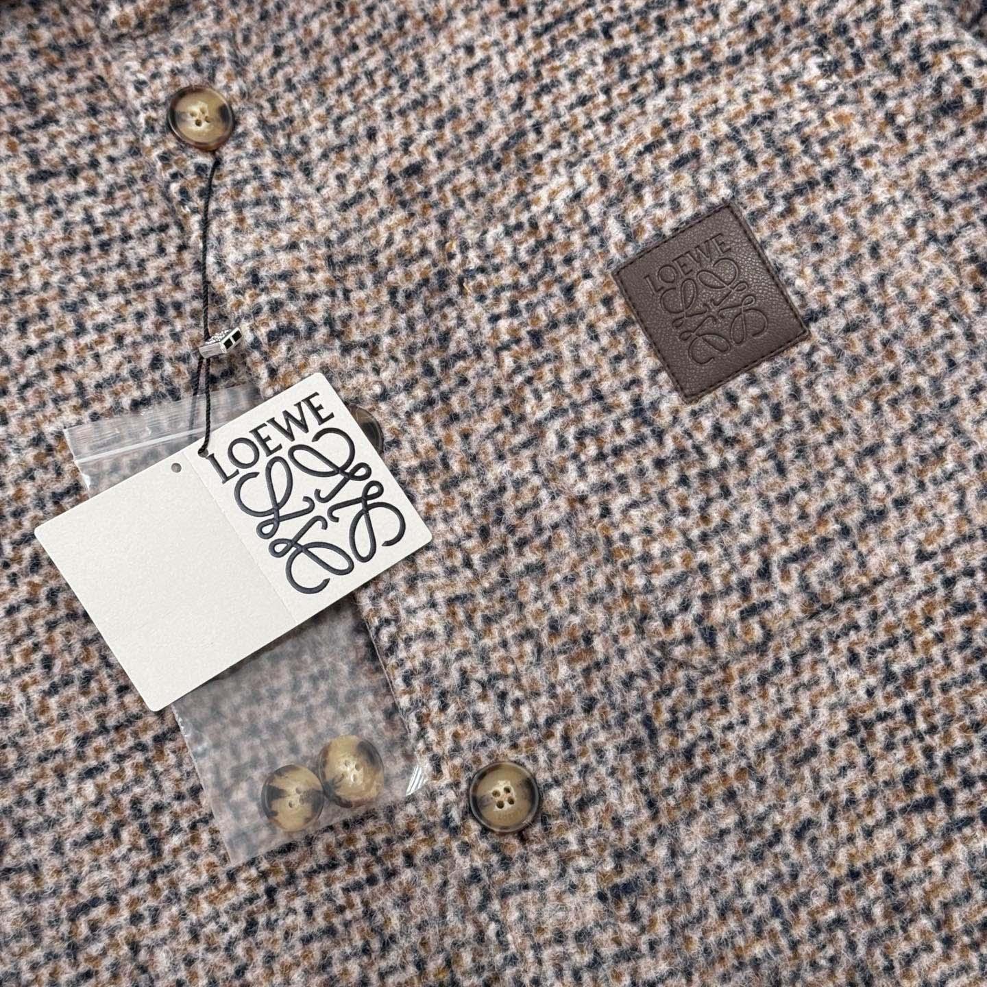 Loewe Overshirt In Wool And Llama Blend - DesignerGu