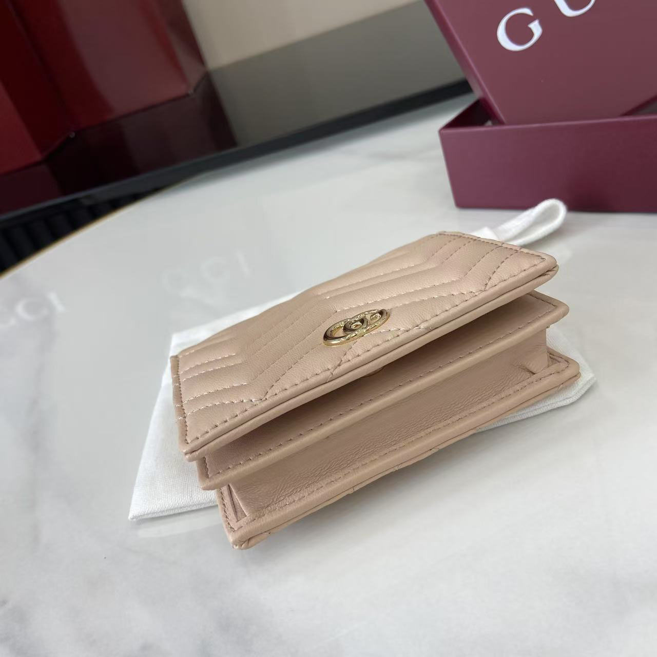Gucci GG Marmont Card Case Wallet  466492 - DesignerGu
